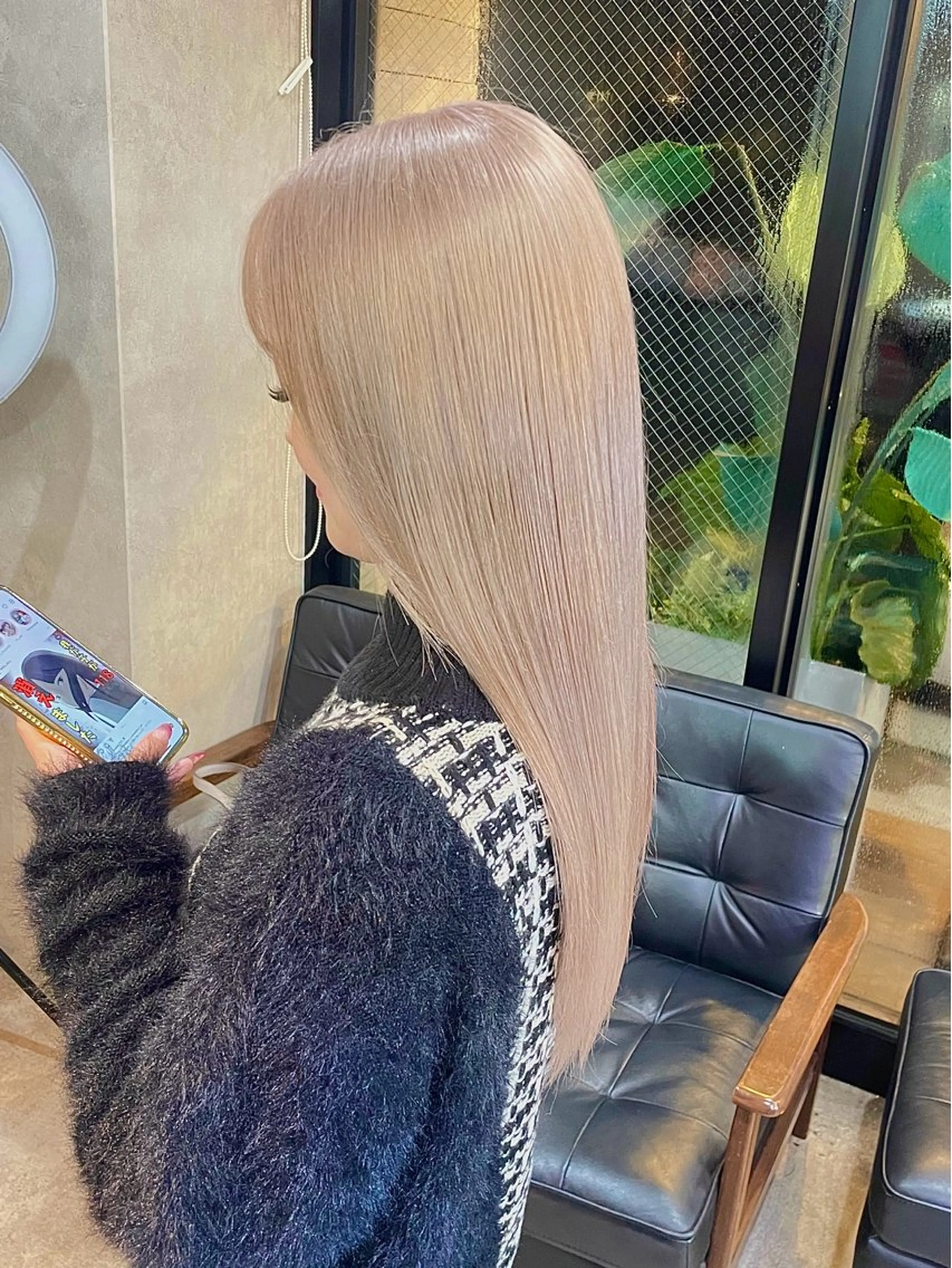 【🌷RIENS式髪質改善🌷】酸性ストレート➕カラー➕カット➕トリートメントの写真