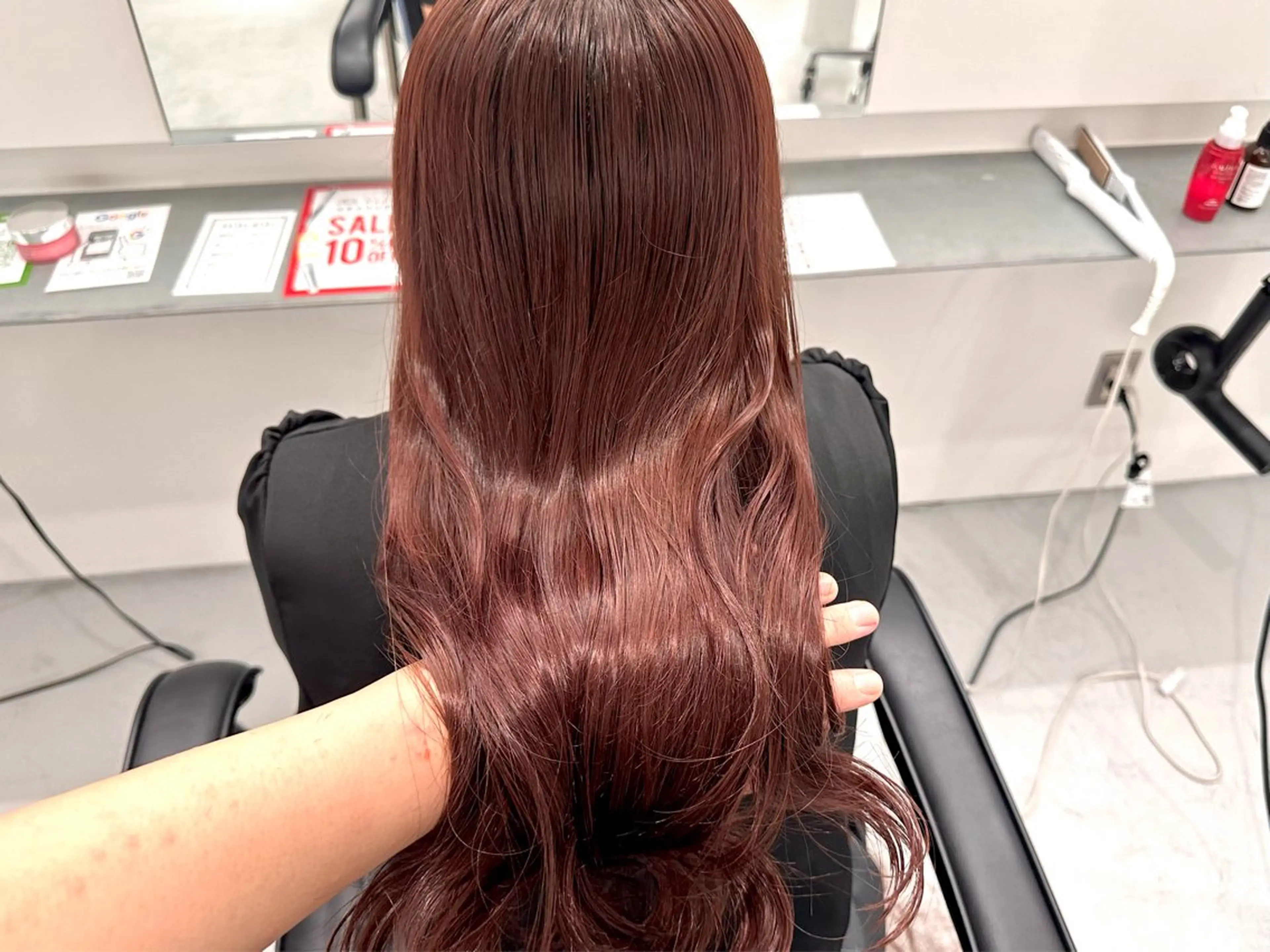 セミロング ピンクベージュ/新潟 万代/高橋桃葉🍑のヘアスタイル