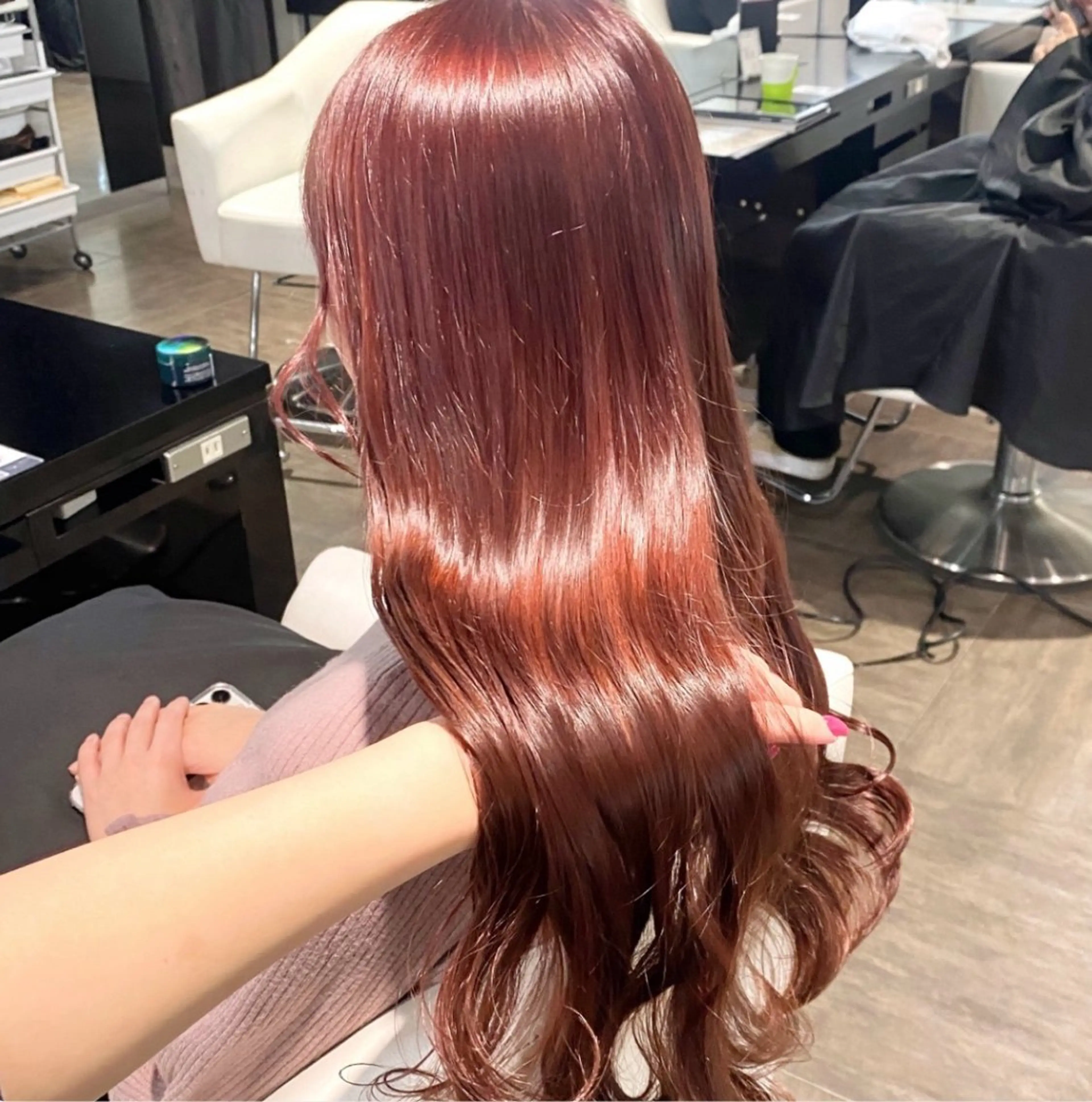 ロング カラー ブリーチ ブラウンカラー ダブルカラー ブリーチなしカラー ピンクカラー ヘアカラー トリートメント 🖤大人可愛い⌇ 𝐑 𝐈 𝐎🖤のヘアスタイル