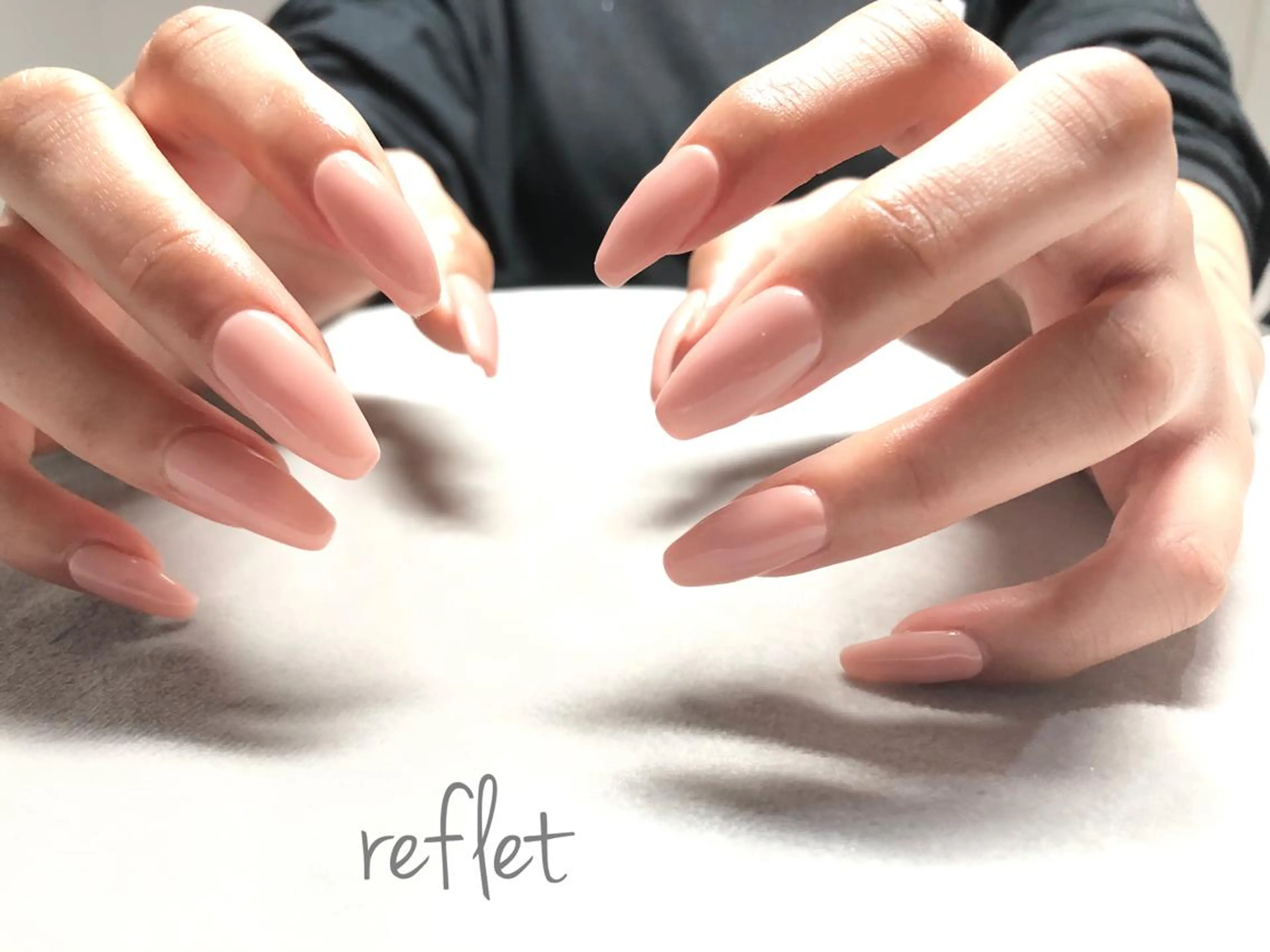 ネイル ジェルネイル ワンカラーネイル パラジェル ハンドネイル reflet nailのネイルデザイン