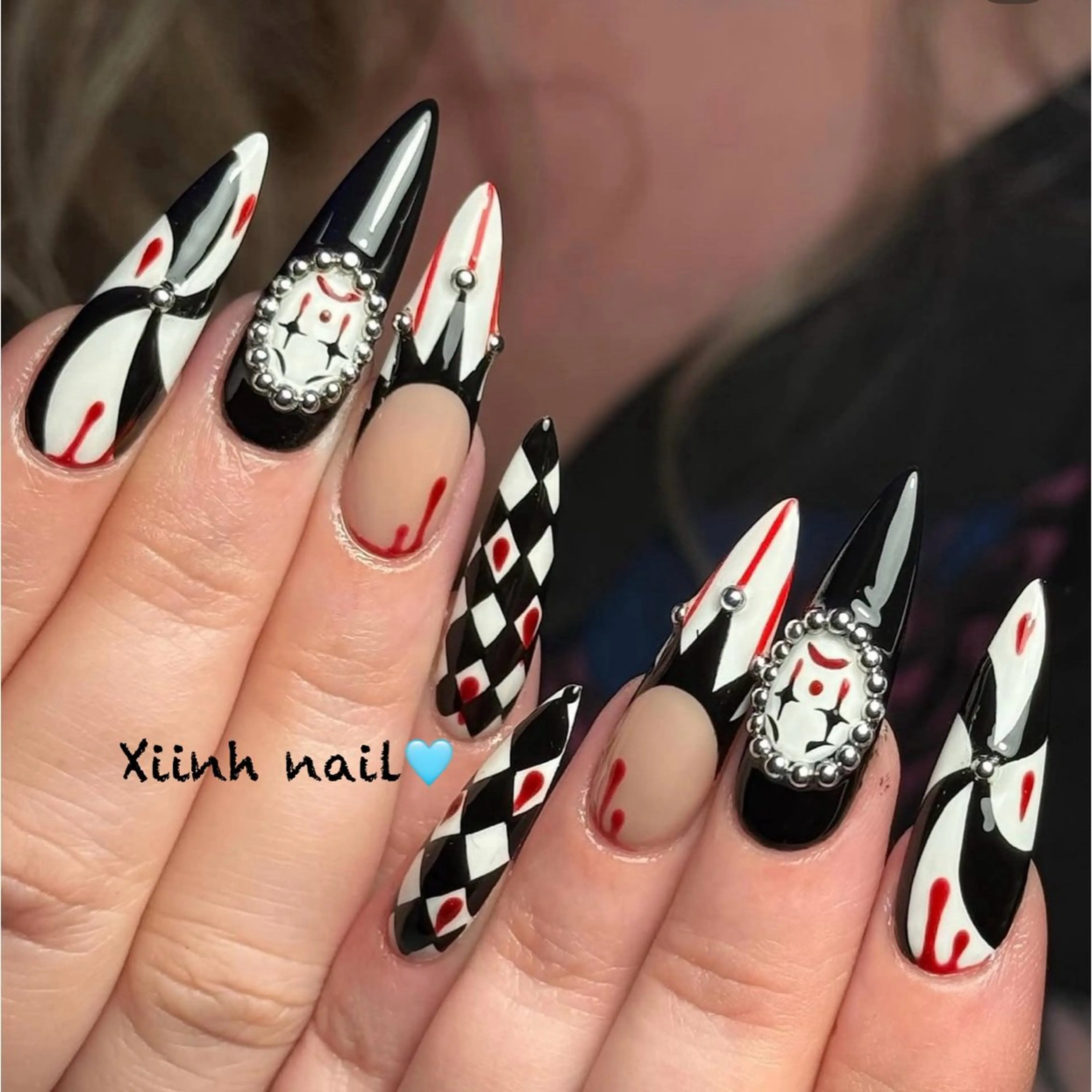 ネイル チークネイル 桜ネイル フットネイル ジェルネイル ハロウィン XIINH NAIL SALONのネイルデザイン