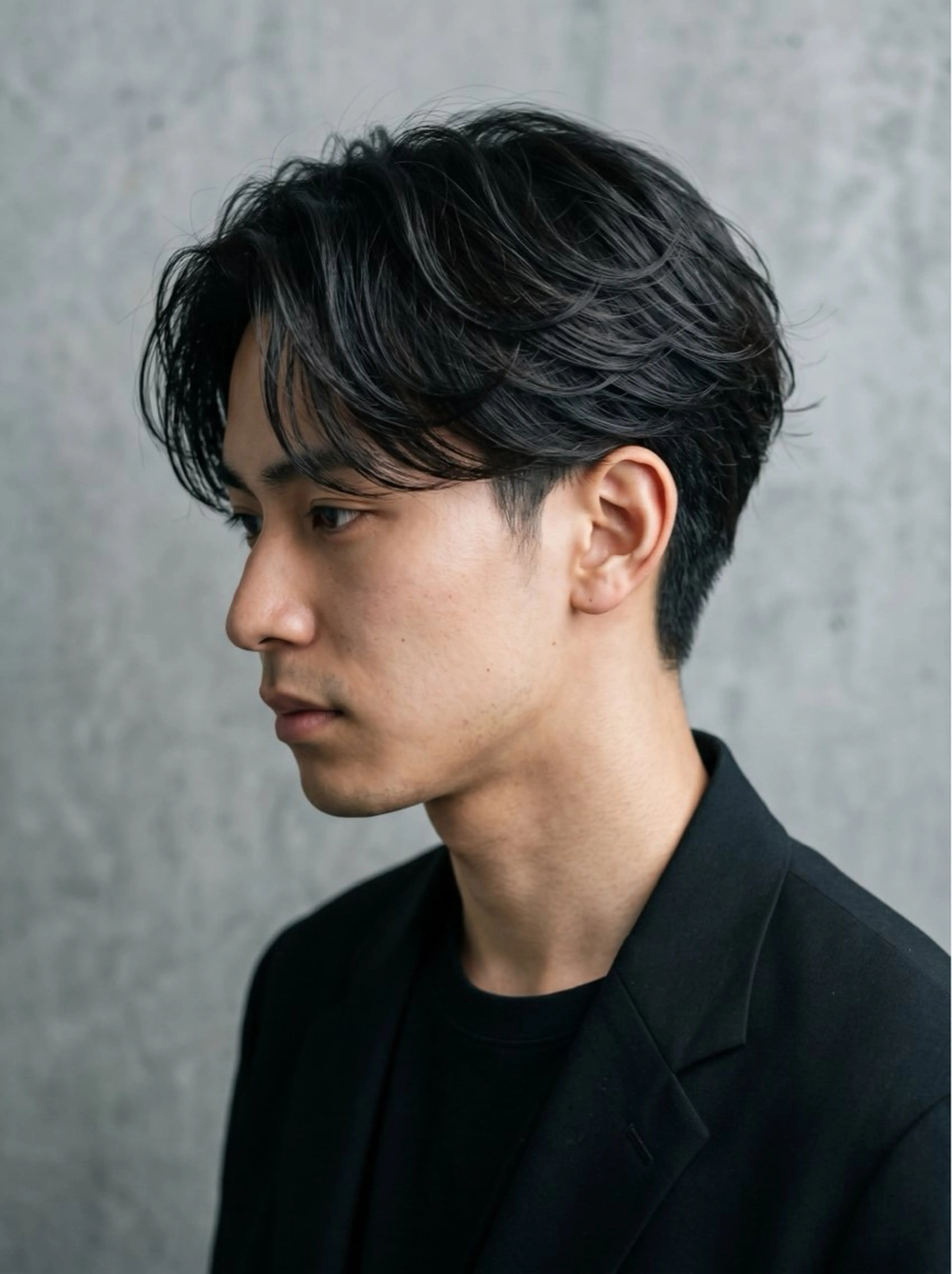 ショート パーマ メンズ センターパート ツーブロック カット パーマ トリートメント 🔮メンズ縮毛矯正 メンズパーマ💎竹永のヘアスタイル