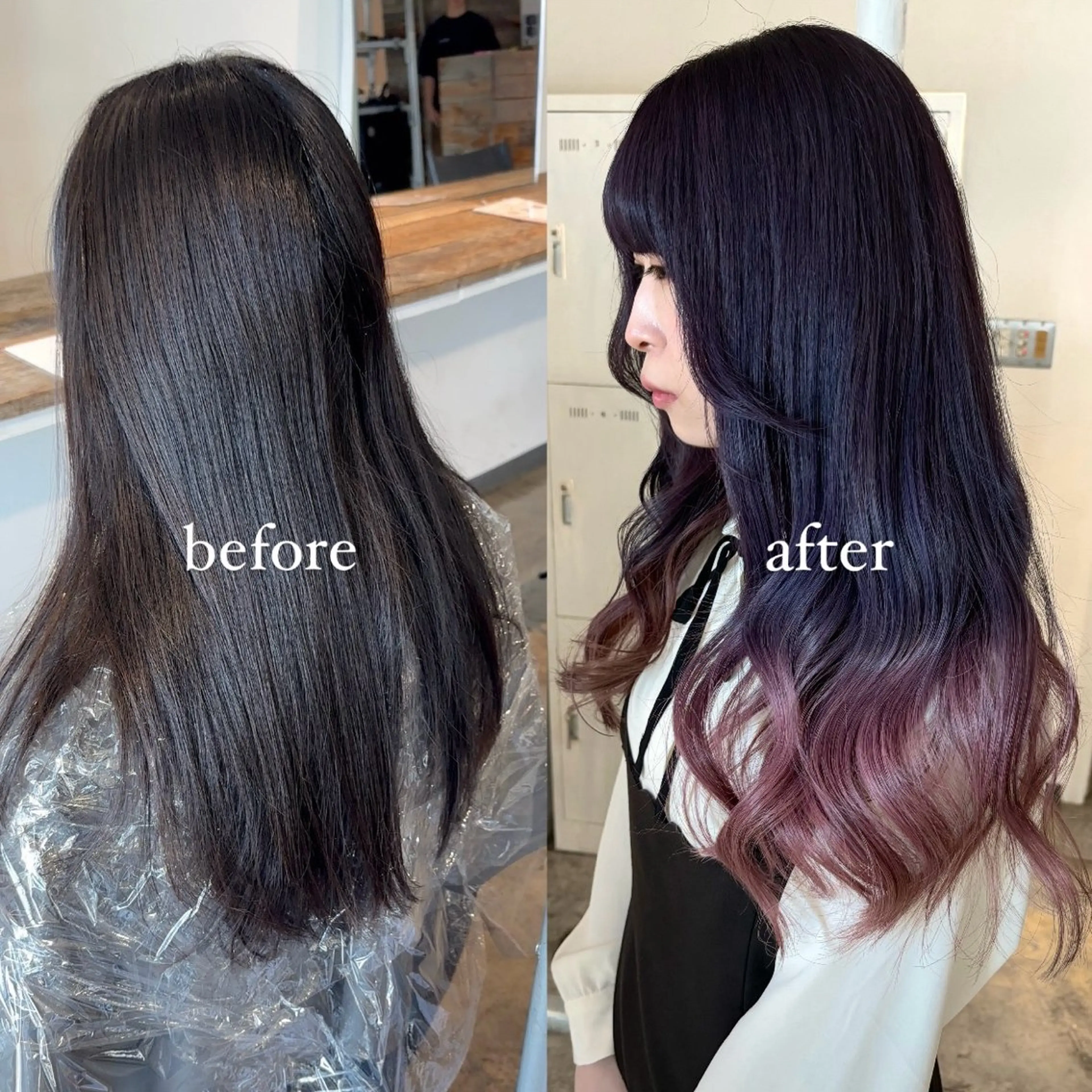 ロング カラー アディクシーカラー アッシュ アッシュブラウン ベージュカラー 黒髪 ヘアカラー トリートメント 暖色カラー🍒 ケアブリーチ/akiのヘアスタイル