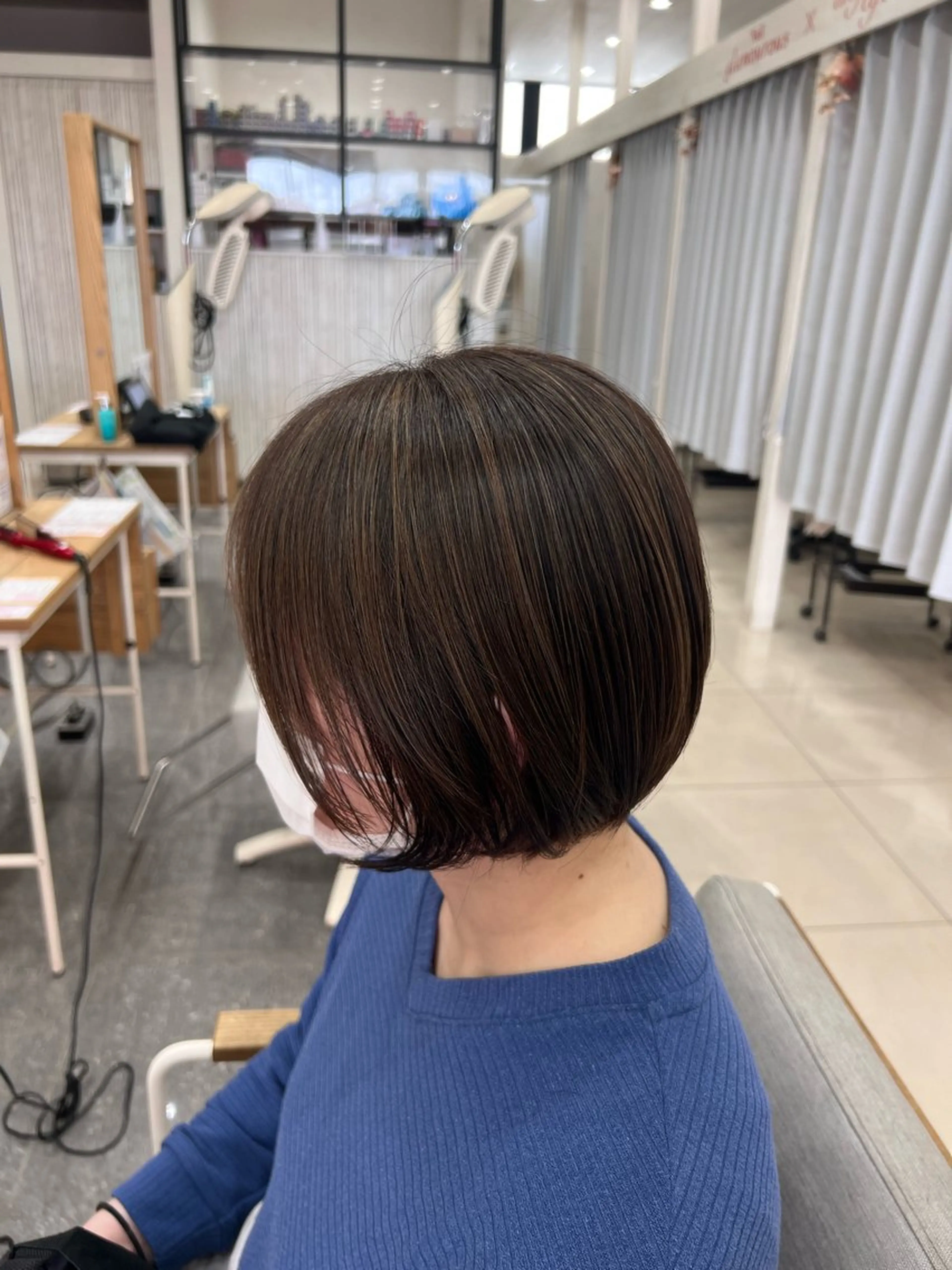 ショート カラー ヘアカラー 太白区/白髪ぼかし ハイライト/千葉達人のヘアスタイル