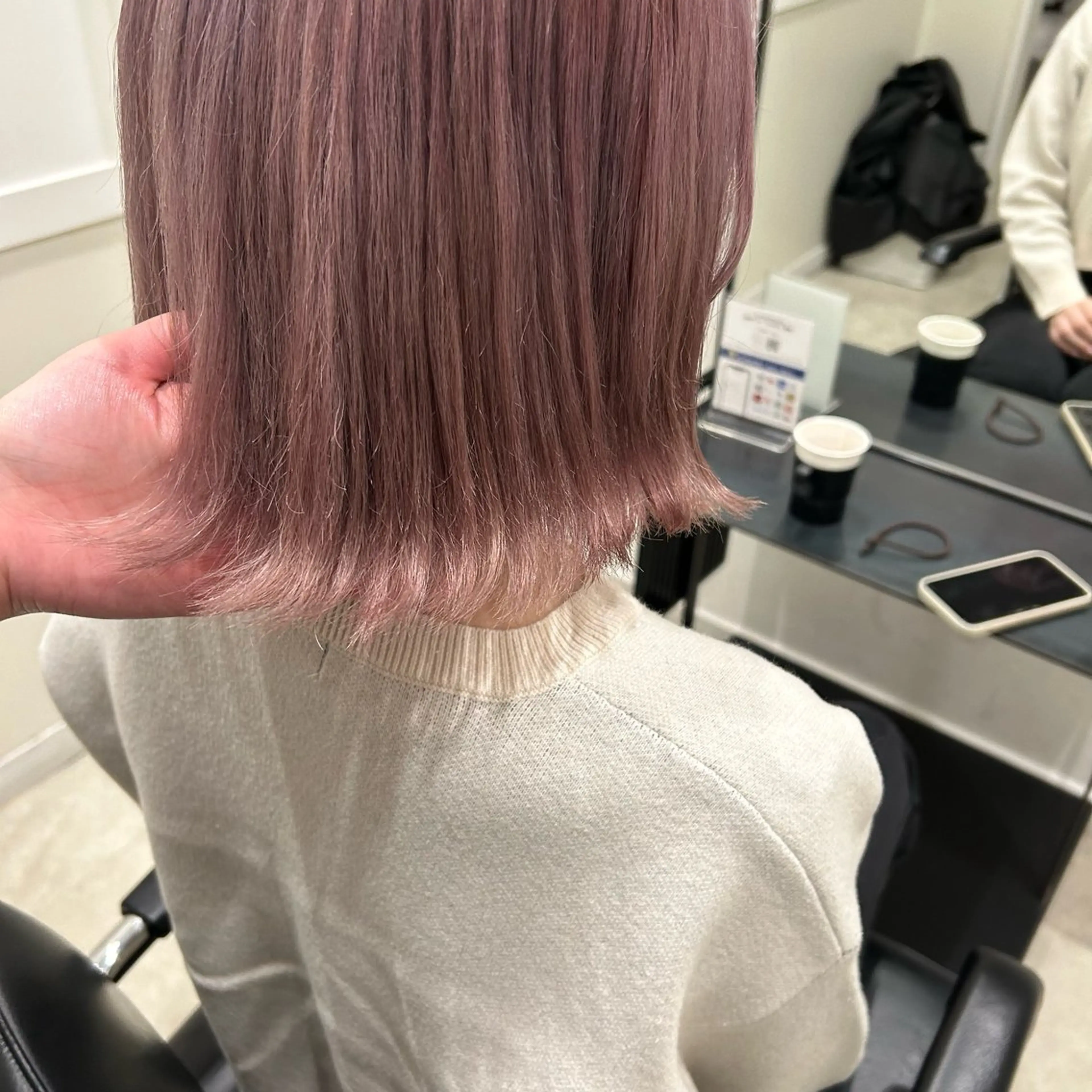 ミディアム カット ヘアカラー 🌼透け感カラー 🌼Rinaのヘアスタイル