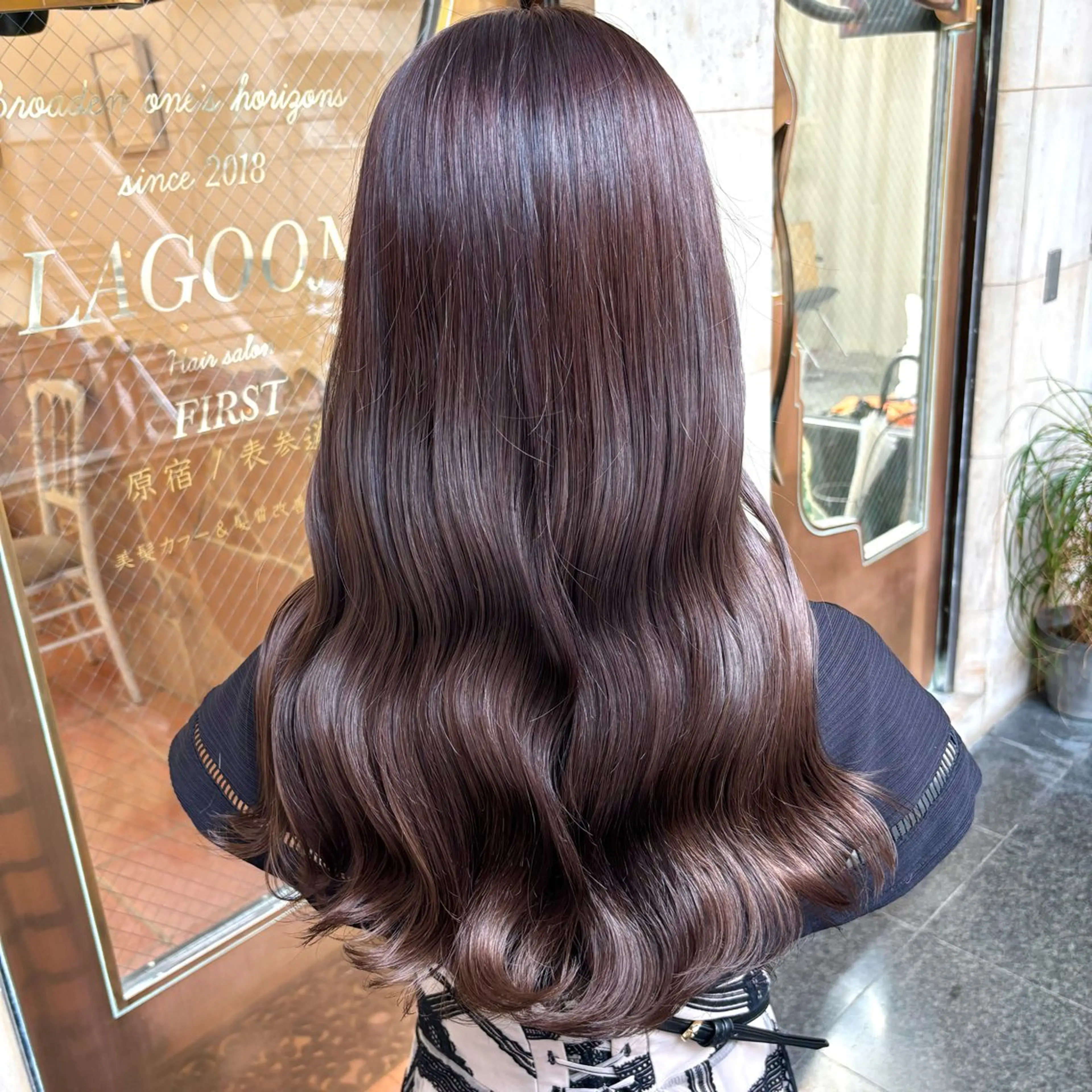 ロング カラー ブリーチ ダブルカラー ブリーチなしカラー カット ヘアカラー トリートメント ブリーチなし✨艶髪 カラー𓃲YAGIのヘアスタイル