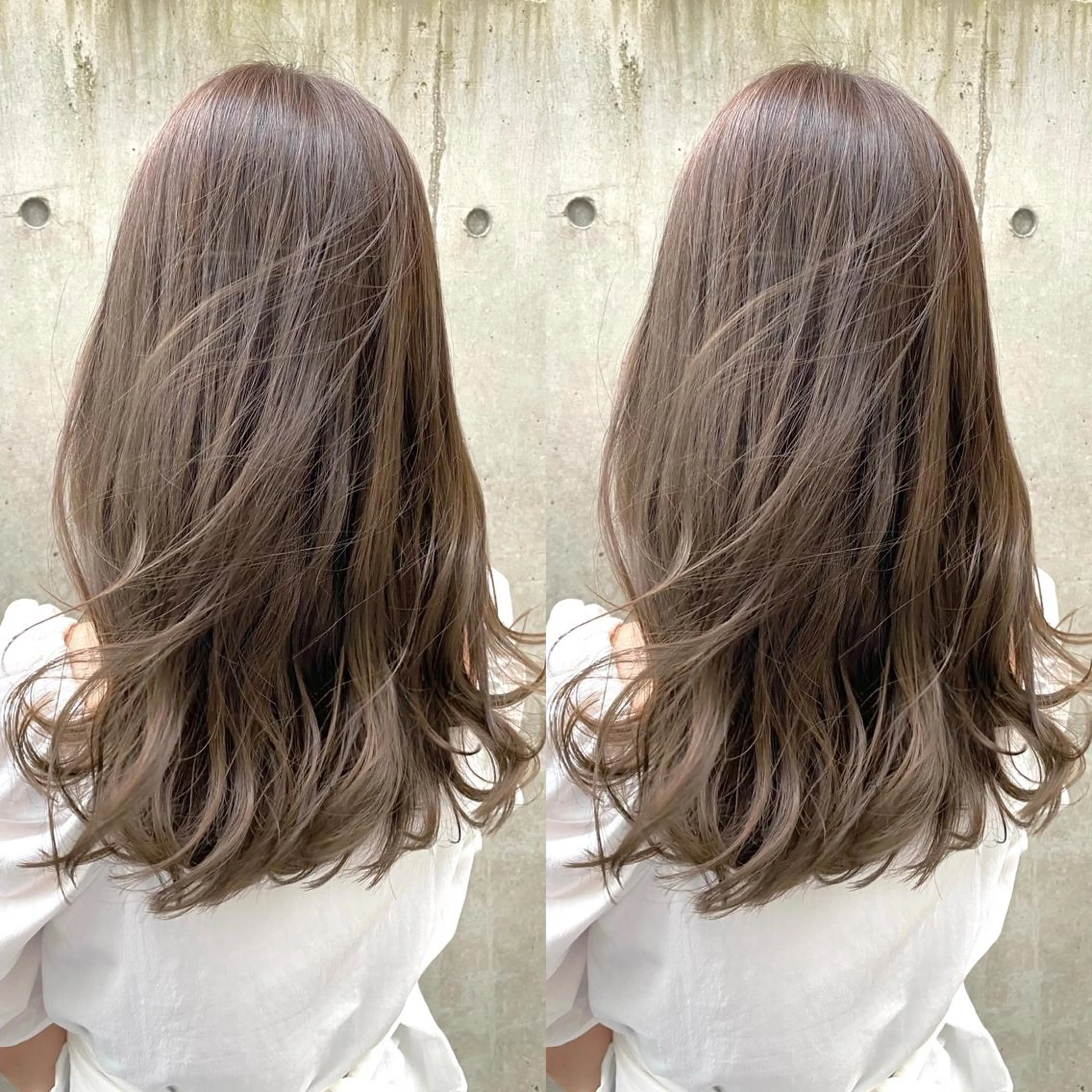 ミディアム カラー ヘアカラー トリートメント レイヤーカット /透明感カラー西田のヘアスタイル