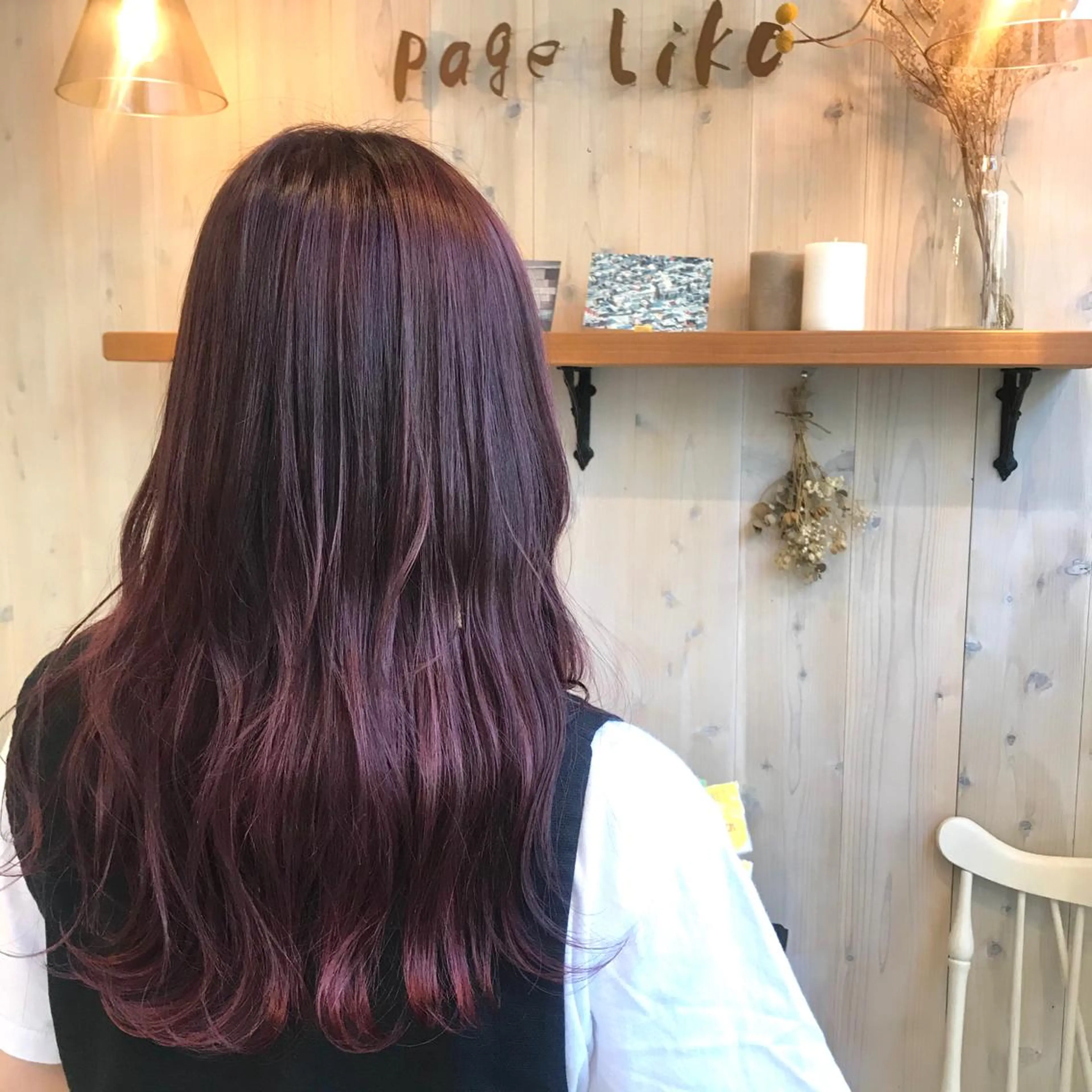 ロング カラー ブリーチ カシス 透明感カラー/ 寺田千雅子のヘアスタイル