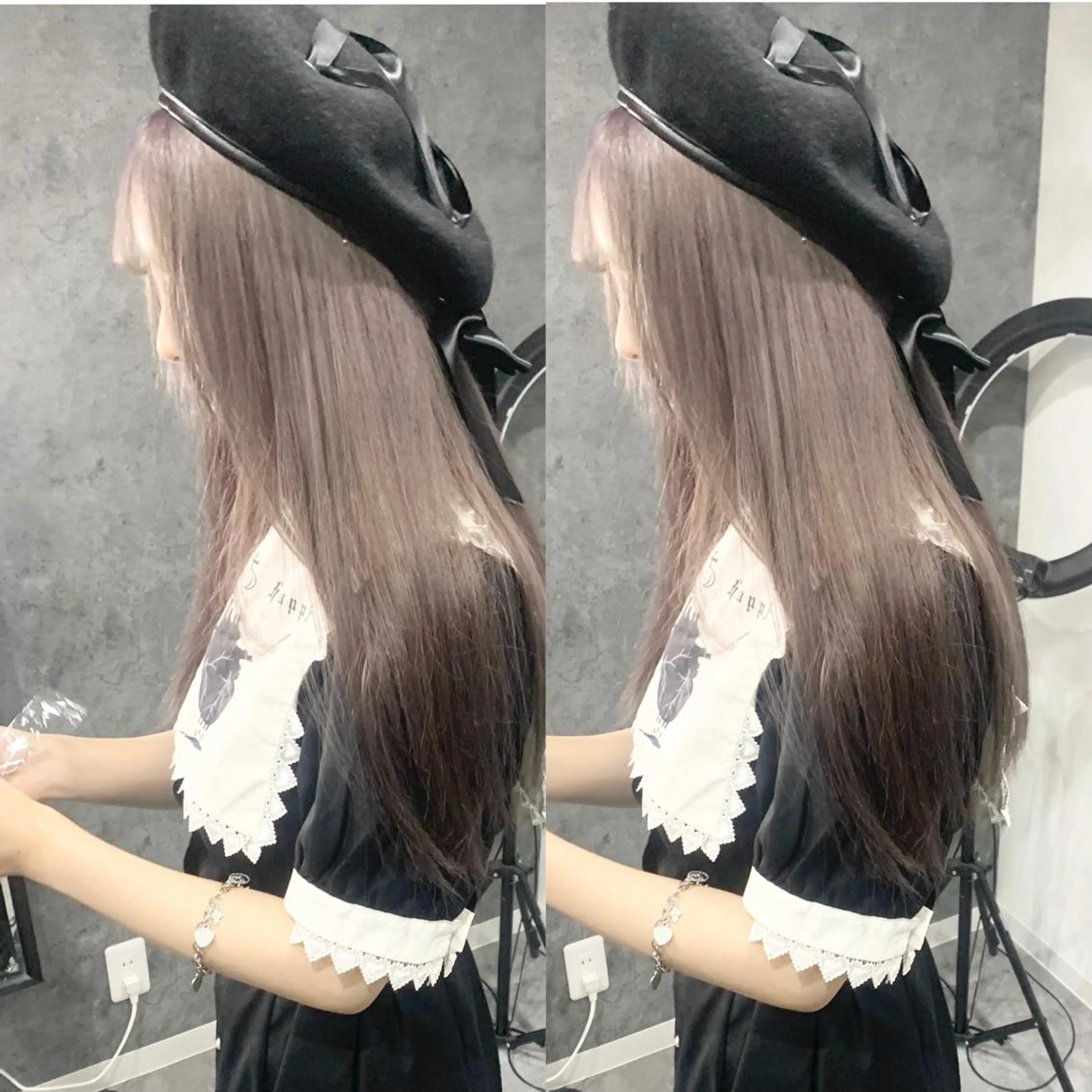 ロング カラー タニ ユウのヘアスタイル