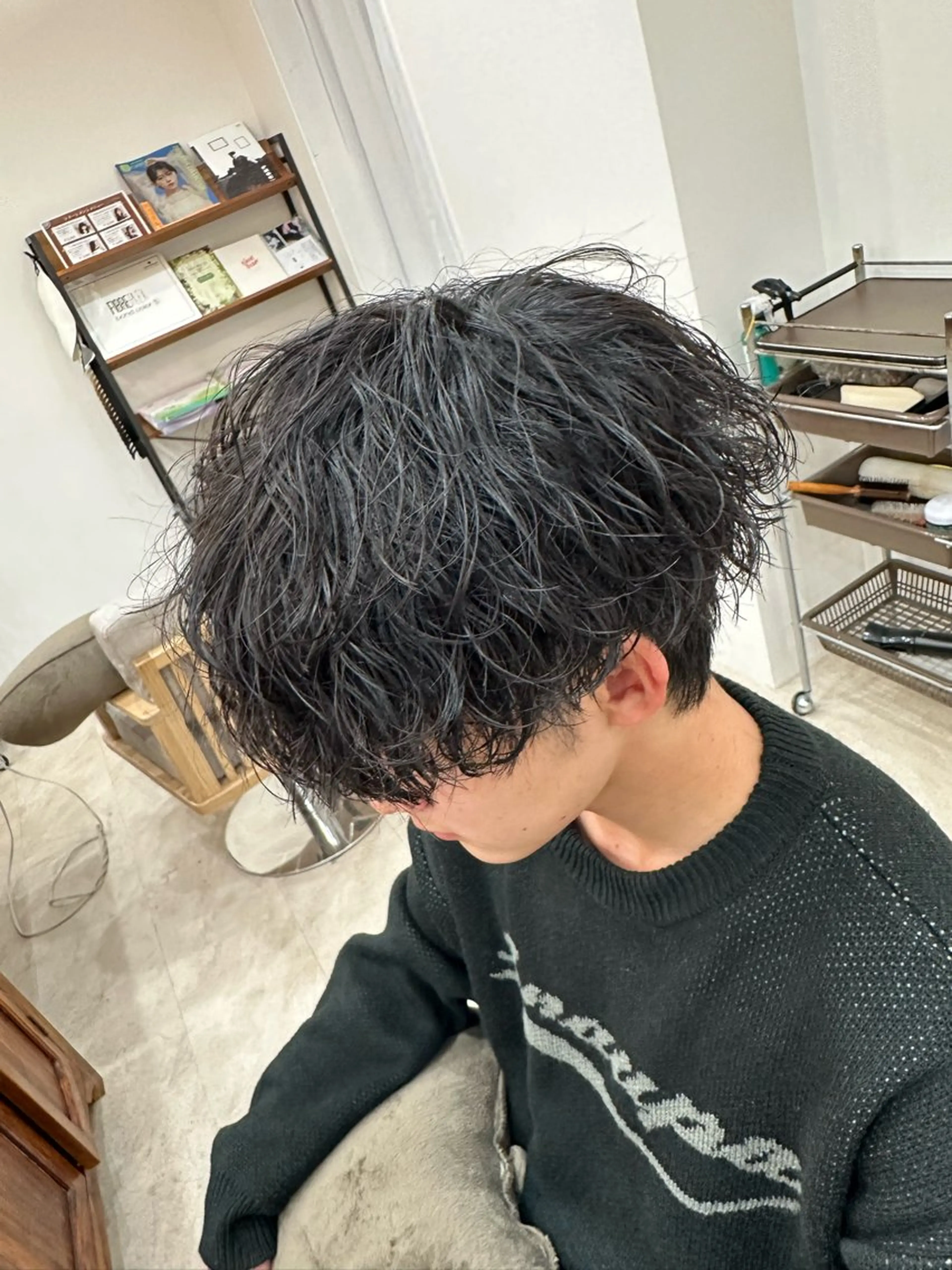 ショート パーマ メンズ little×aimer仙台2号店所属・仙台駅/メンズパーマ /🔗髙橋海汰のヘアスタイル