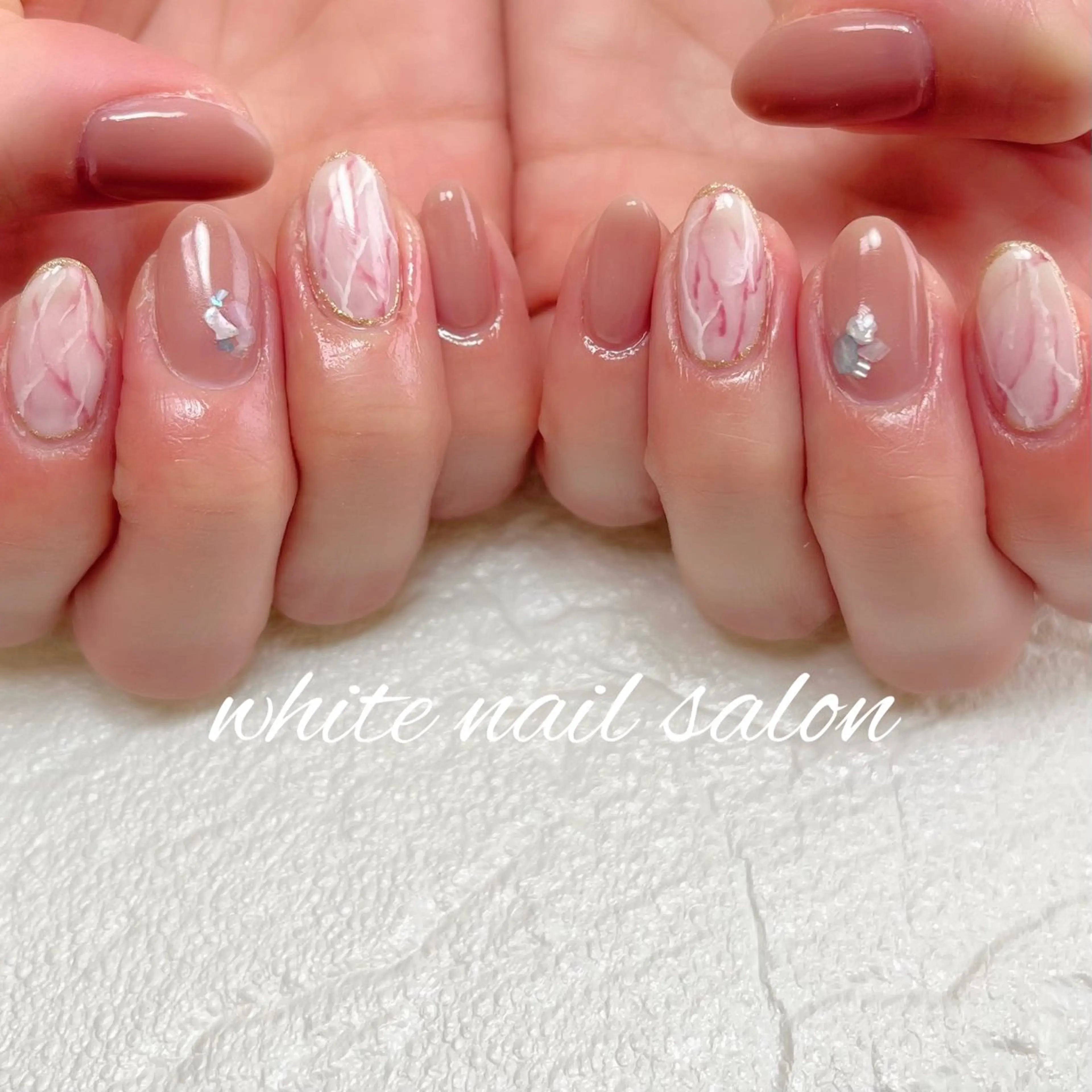 ネイル ラメ(グリッター) ハンドネイル white nail salonのネイルデザイン