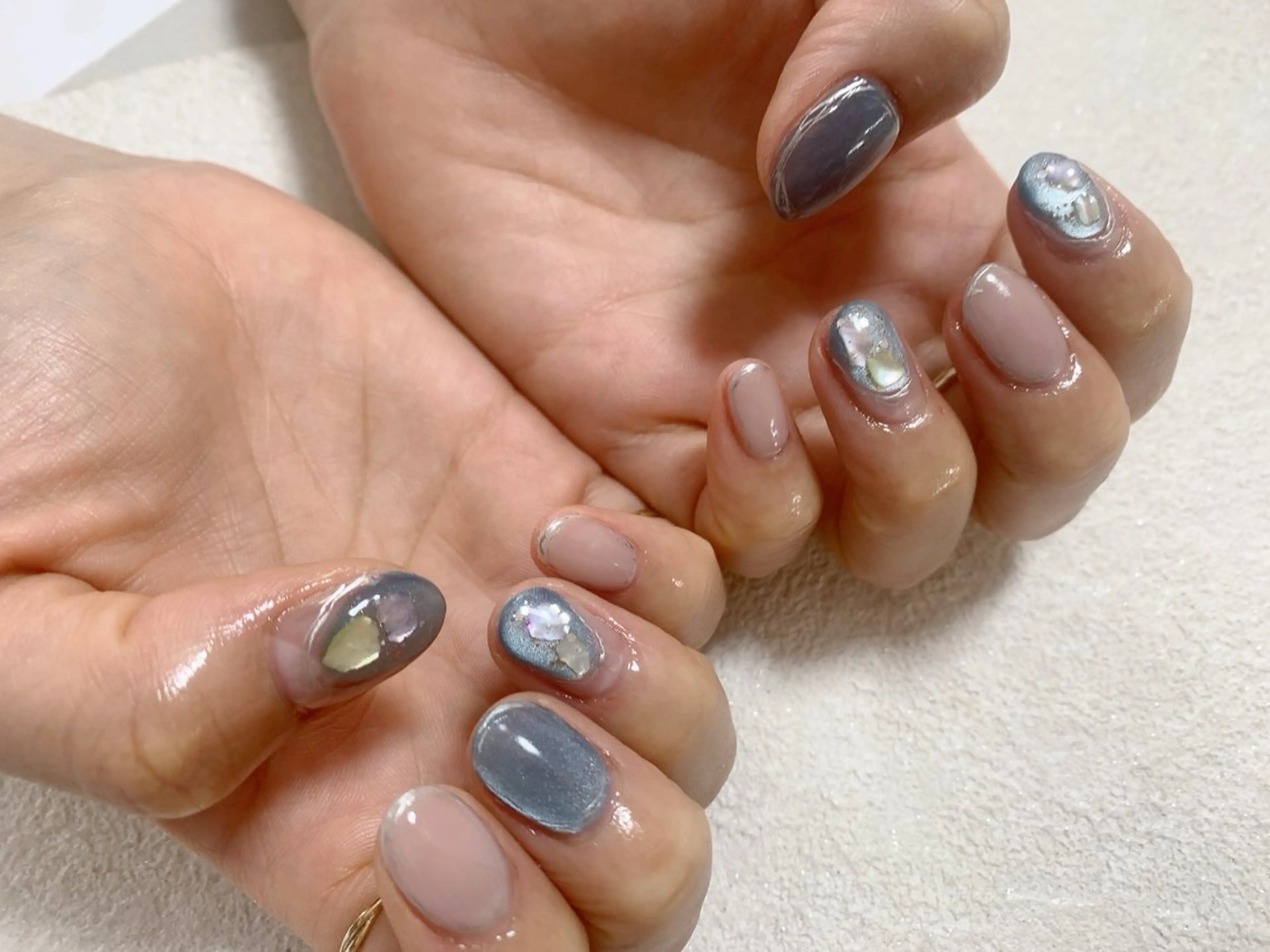 ネイル ジェルネイル マグネットネイル メンズネイル ミラーネイル パラジェル kiki nail たまプラーザのネイルデザイン