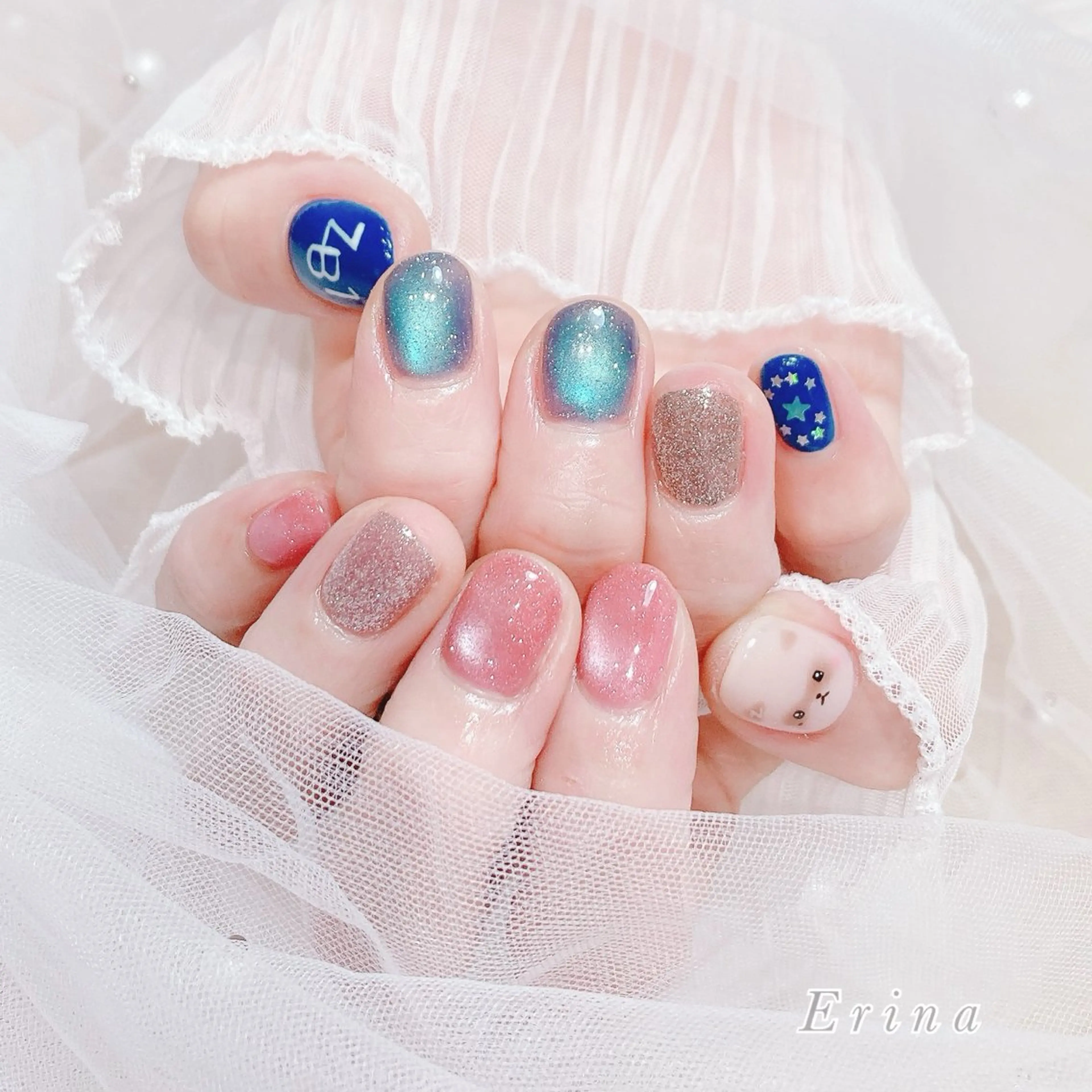 ネイル Erina🐱 フィルイン💅パラのネイルデザイン