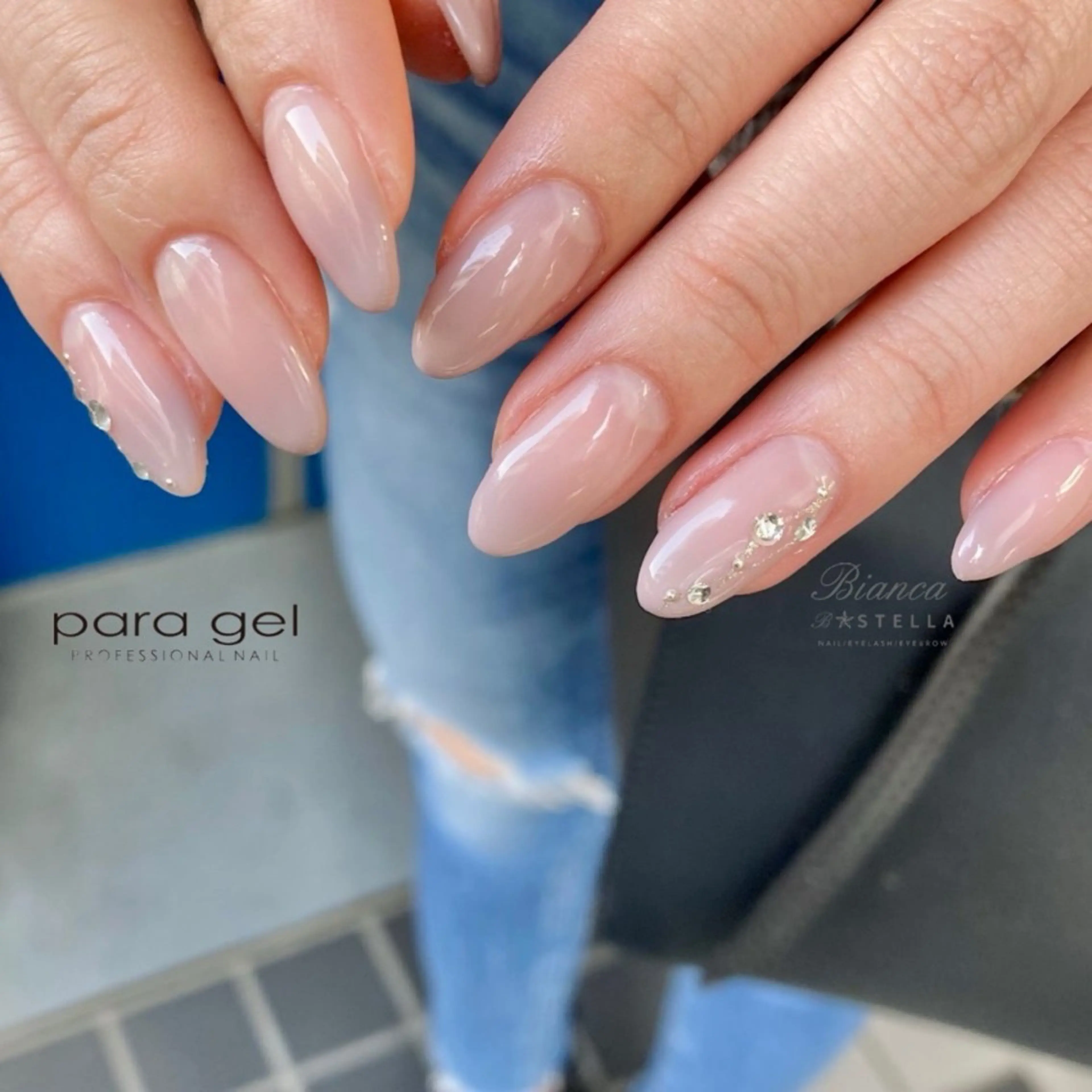 【オフあり】ハンド💅🏻ワンポイントコース🎀初回オフ無料✨初回¥5800/2回目以降¥6800🤍パラジェル変更可◎の写真