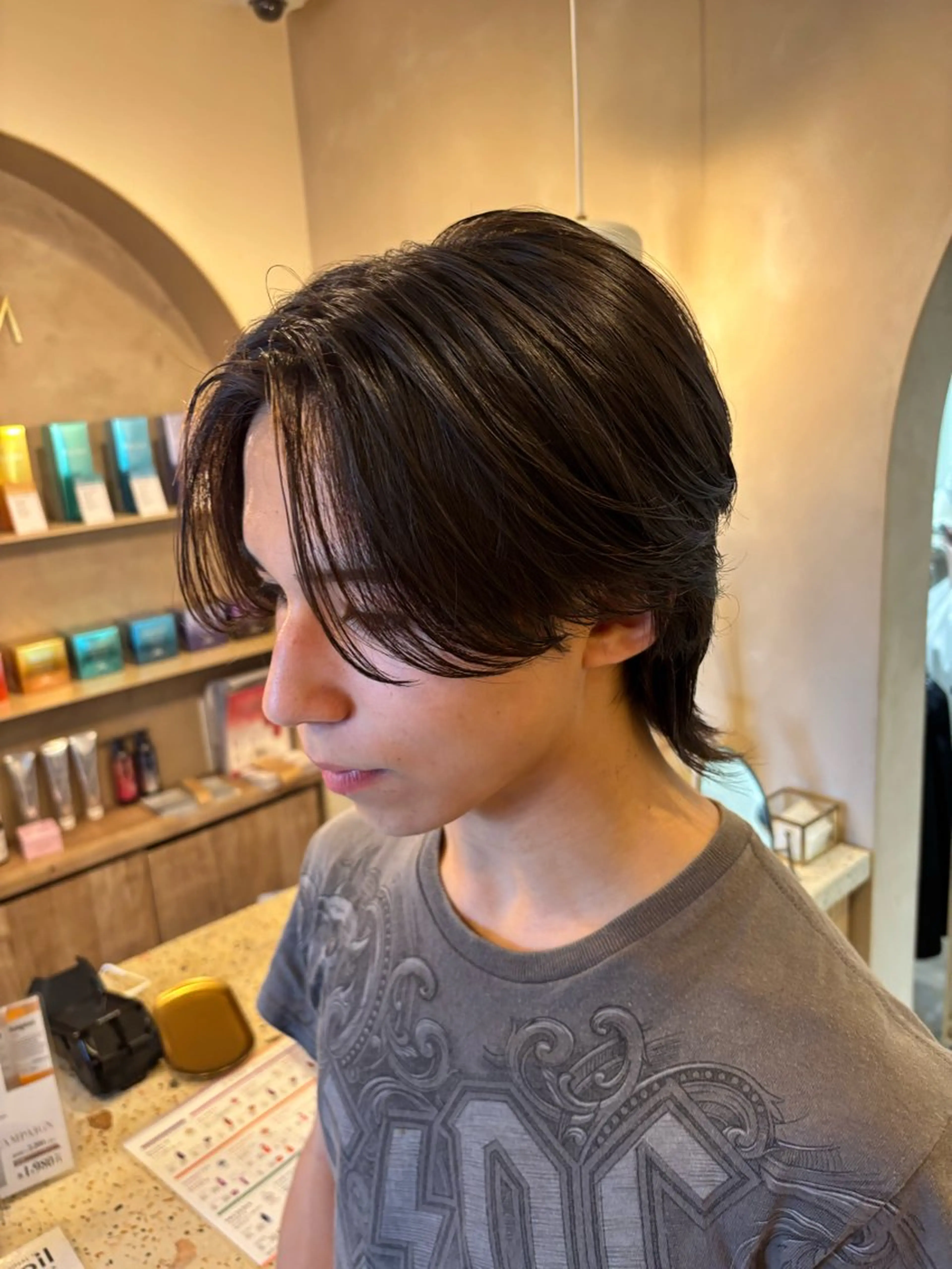 ショート パーマ メンズ センターパート カット トリートメント パーマ職人DAIKI ツイスパ/波巻きのヘアスタイル