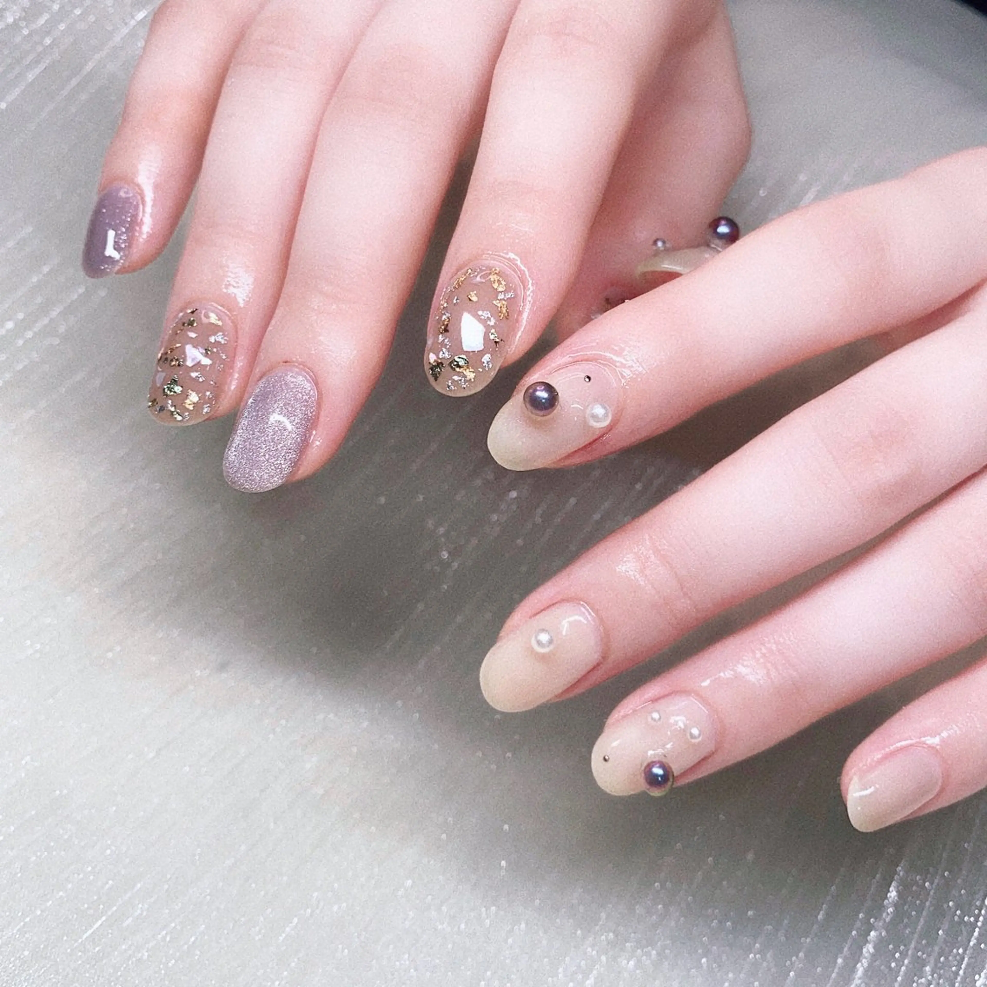 ネイル 長さ出し ハンドネイル Nailist suzuのネイルデザイン