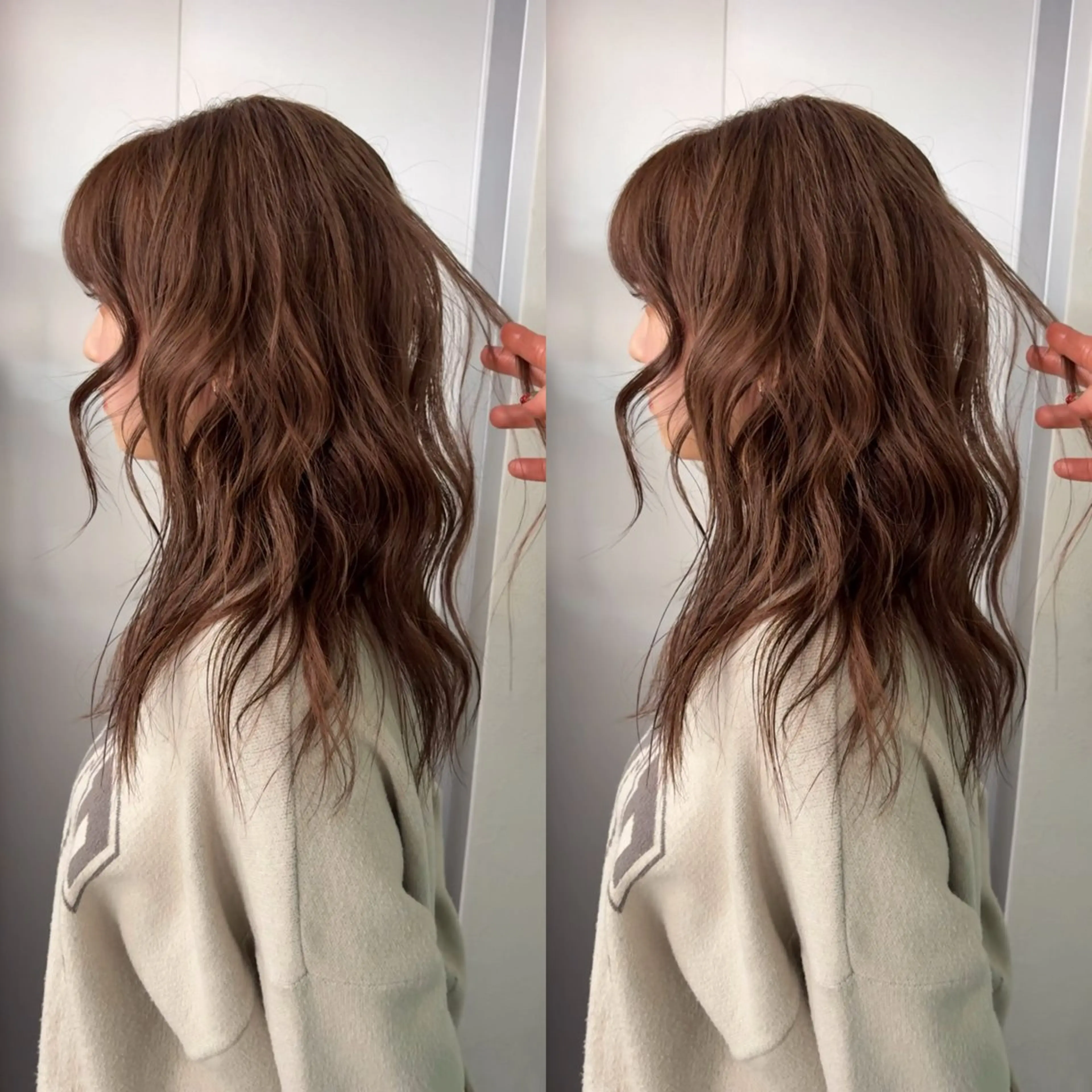 ブリーチなしダブルカラーの写真