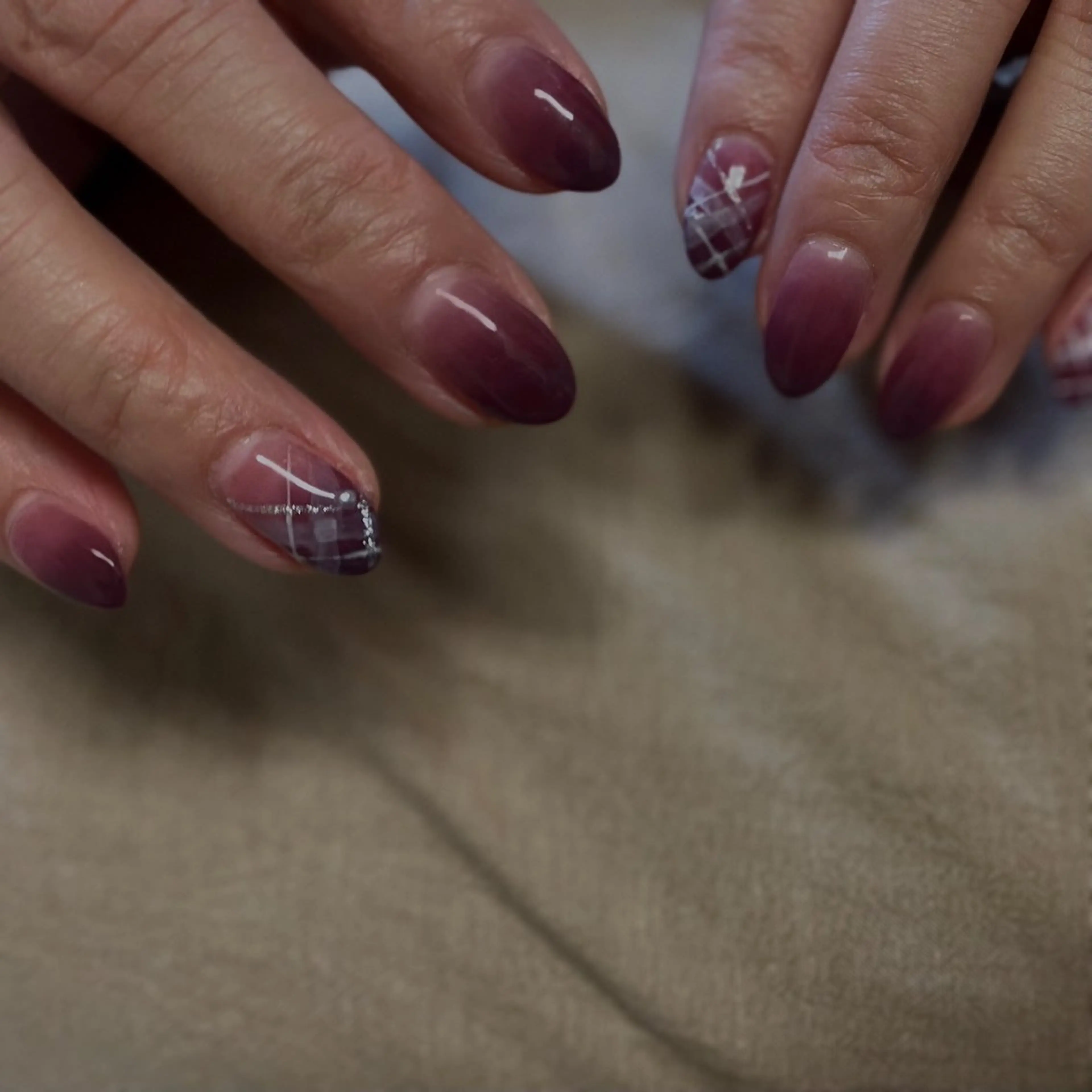 ネイル グラデーション パープル ハンドネイル _____jays nailのネイルデザイン