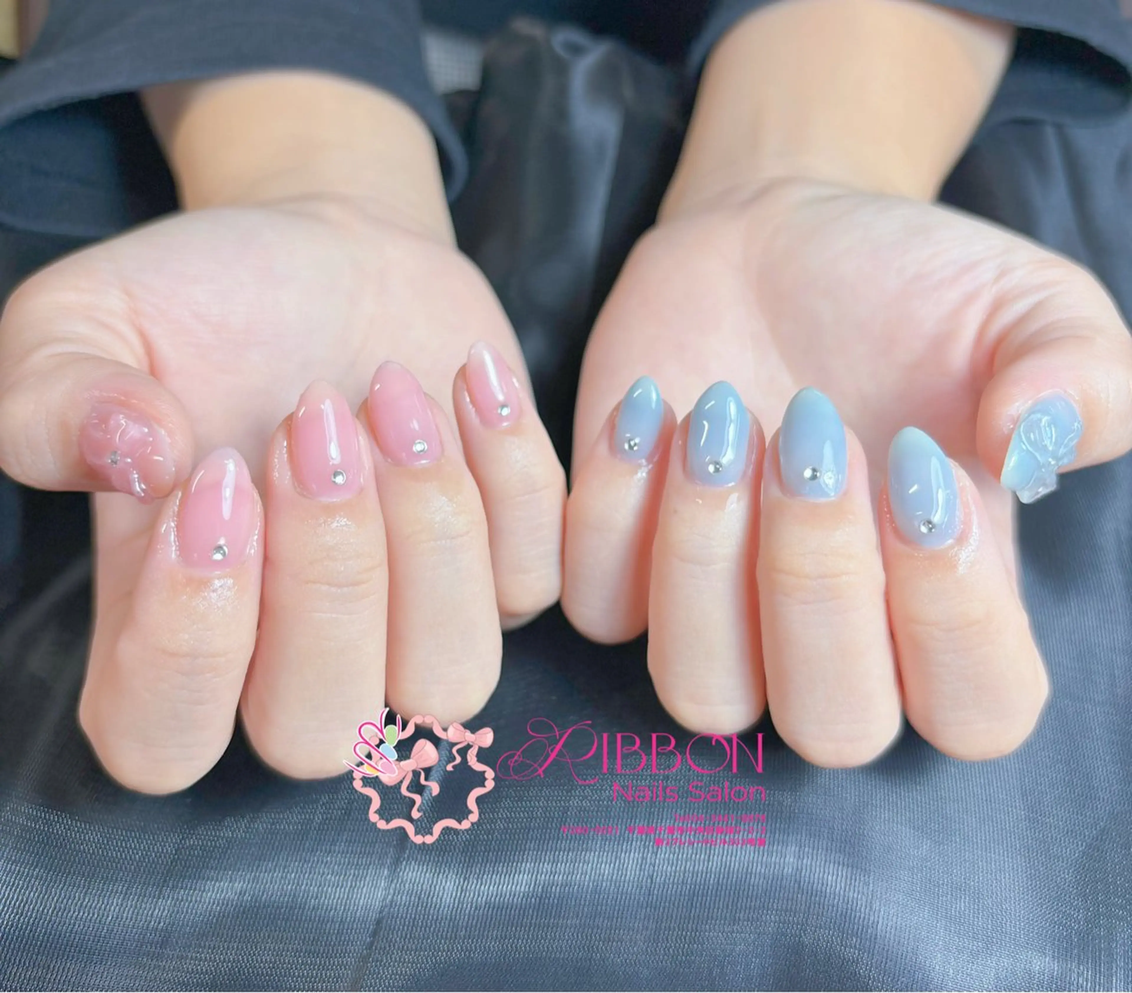 ネイル チークネイル フットネイル フレンチネイル グラデーション 韓国ネイル Ribbonnail salonのネイルデザイン