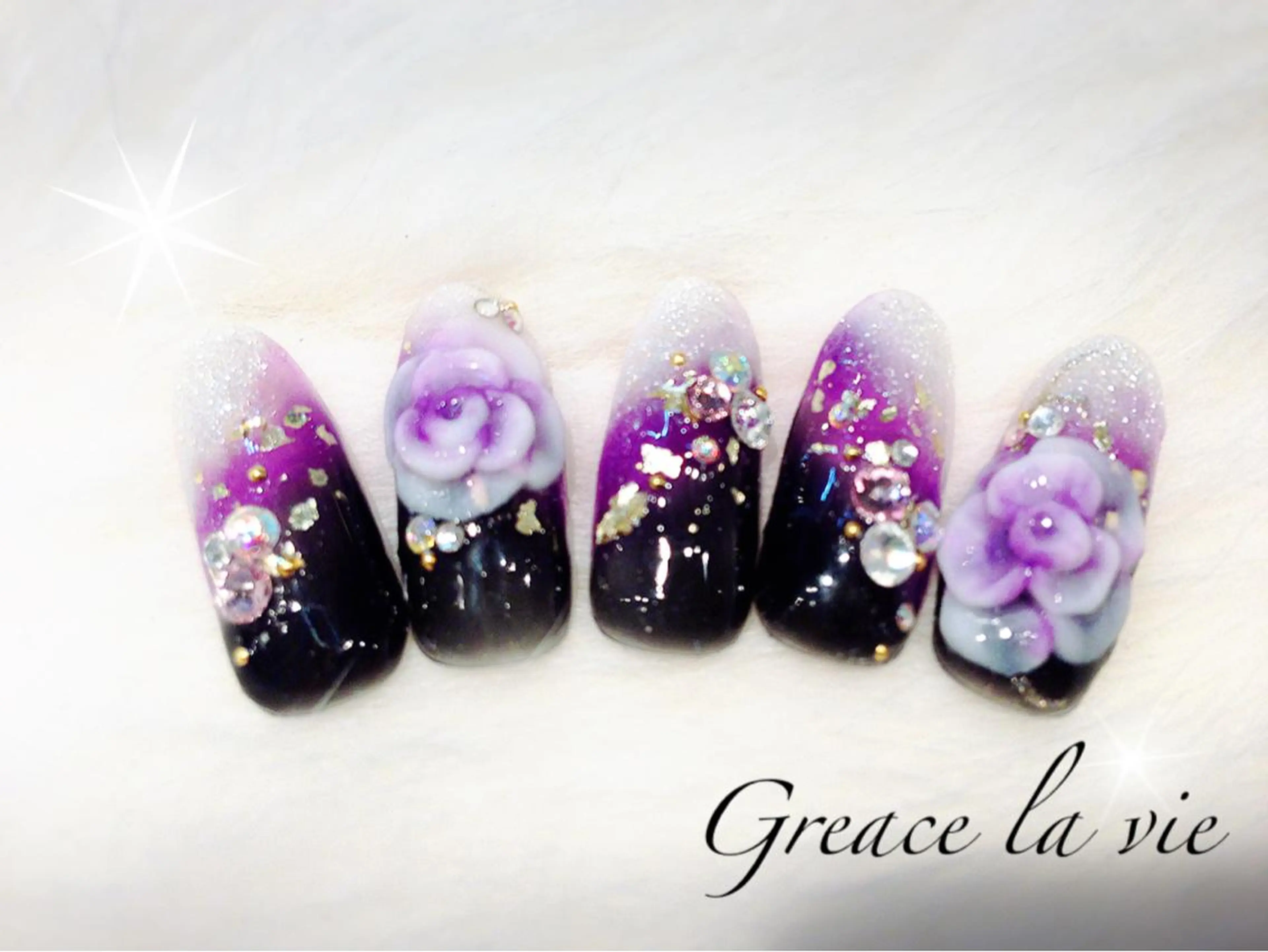 カラー ネイル 成人式 Greace  la vieのネイルデザイン