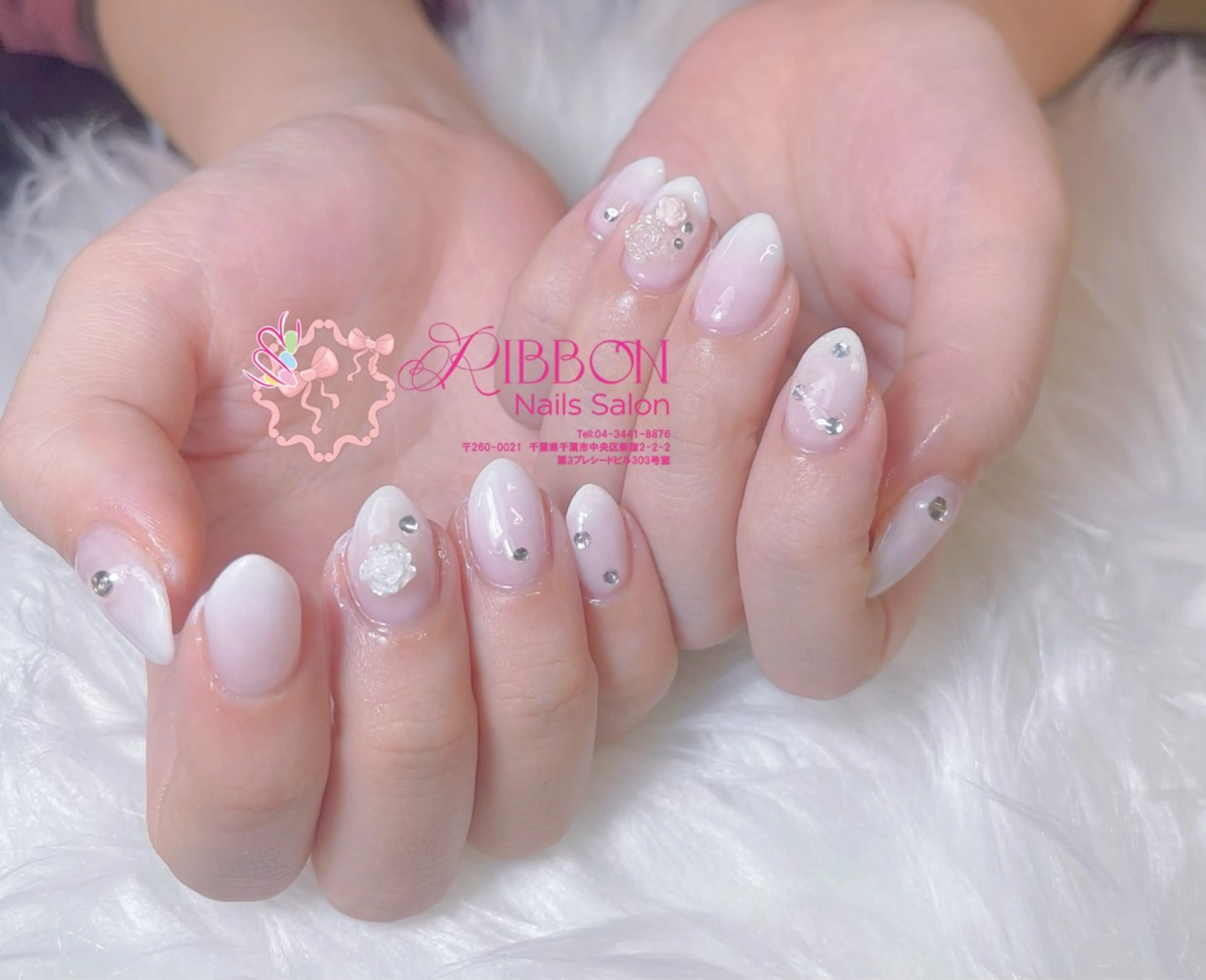 ネイル フレンチネイル ジェルネイル マグネットネイル 持ち込み ニュアンスネイル ハンドネイル Ribbonnail salonのネイルデザイン