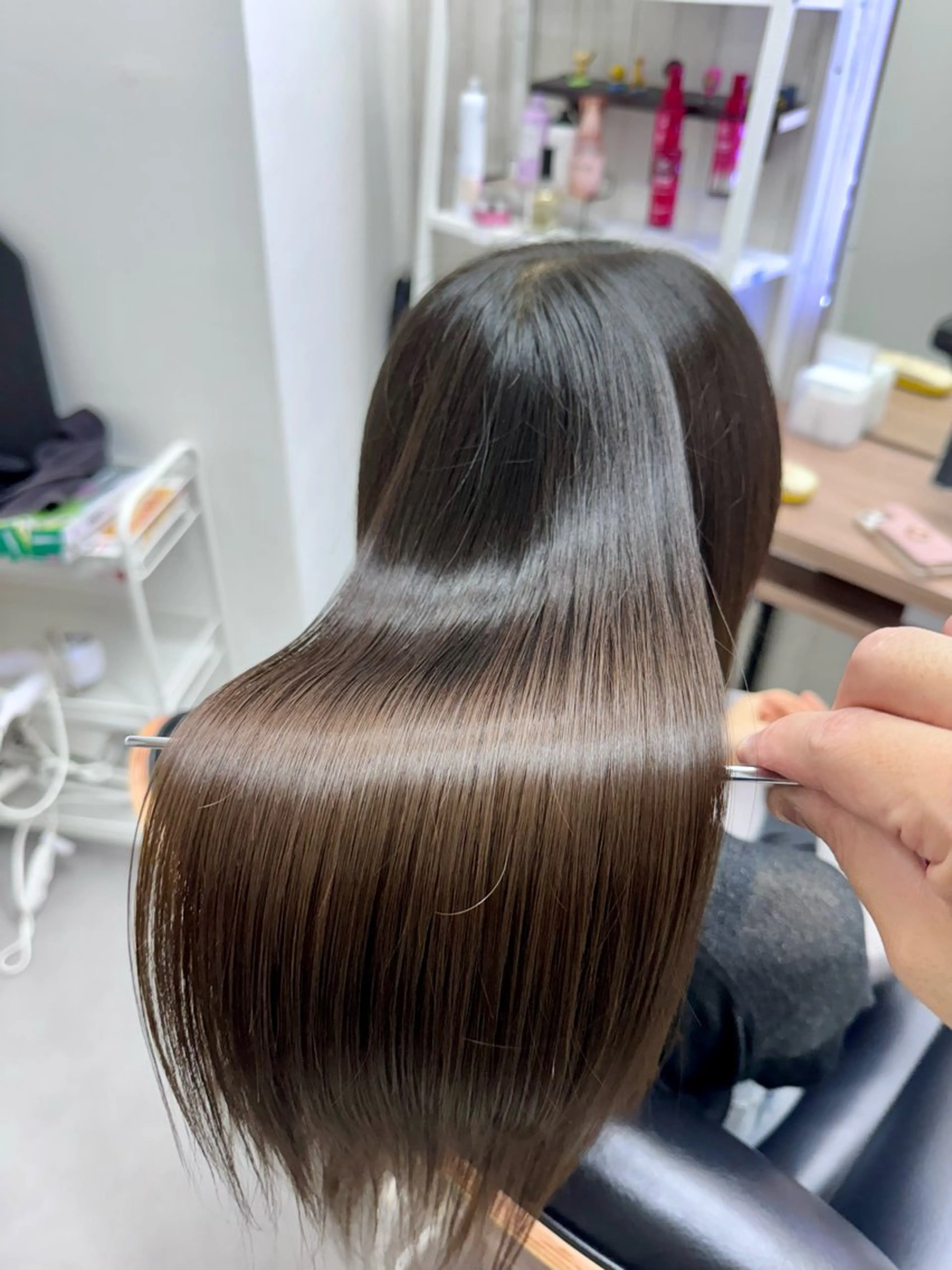 ロング カラー アディクシーカラー イルミナカラー クオルシアカラー 髪質改善 韓国風ヘア 艶髪改善師/高橋潤 /レイヤーカットのヘアスタイル