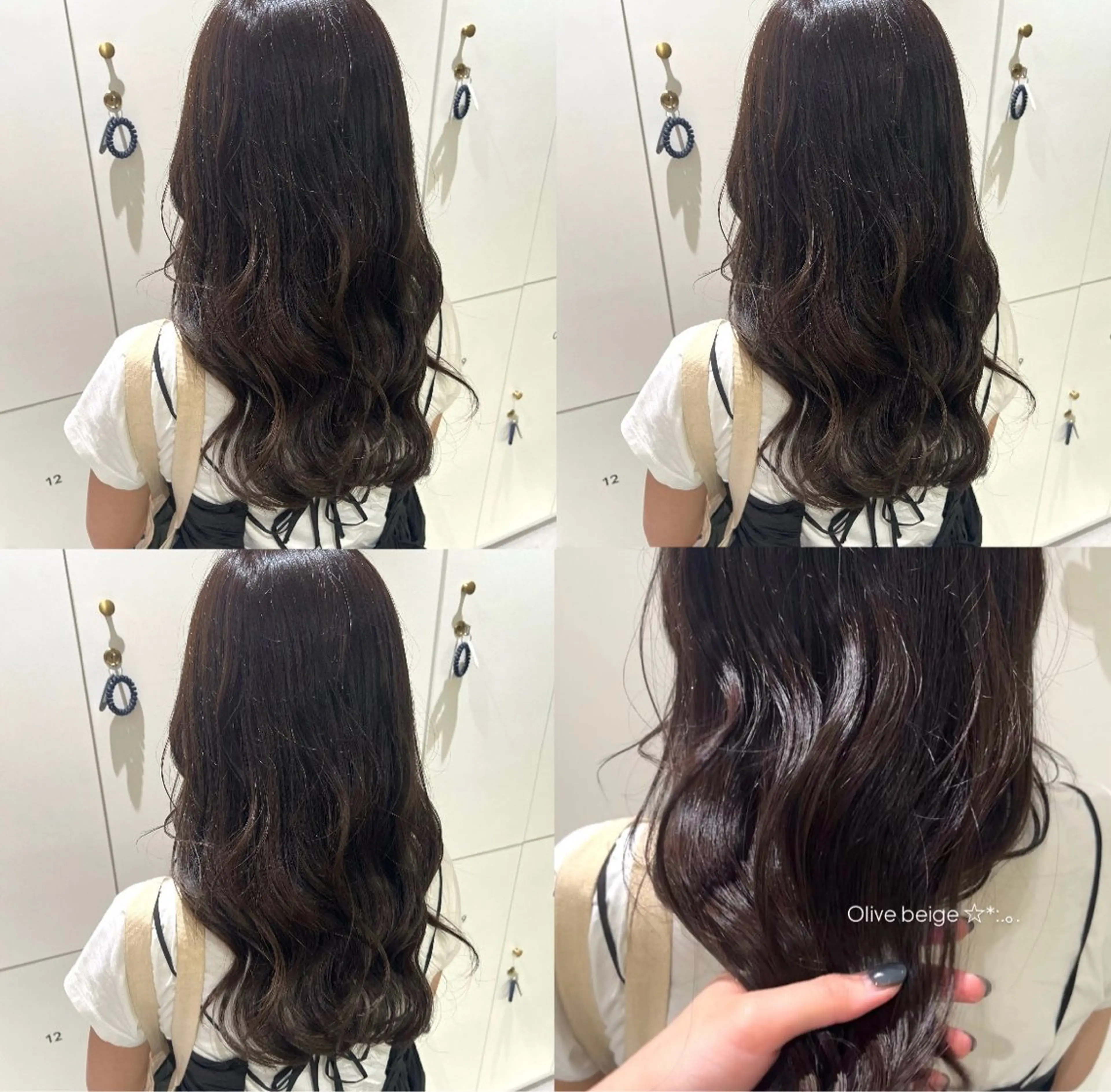 ロング カラー 溝曽路 優衣のヘアスタイル