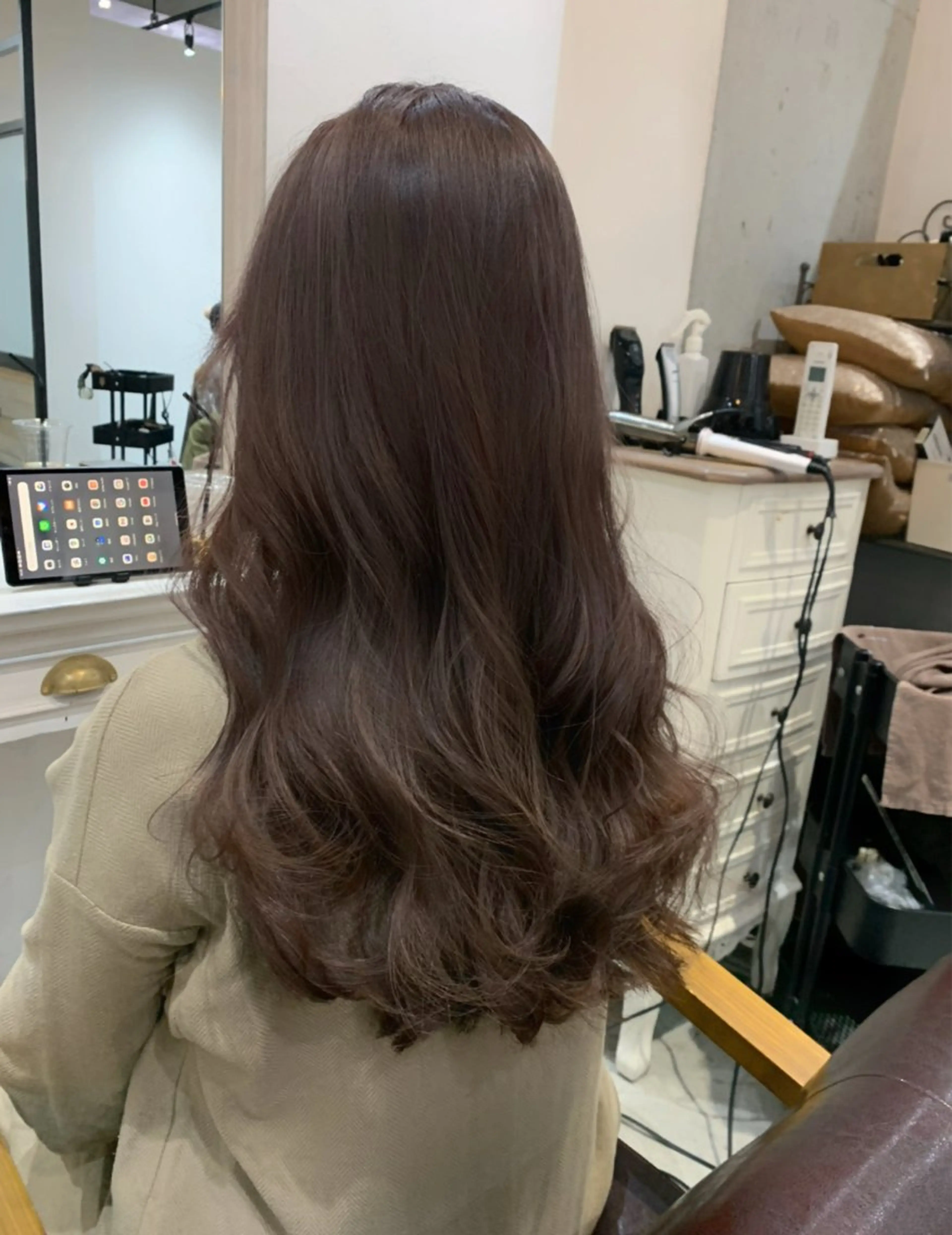 ロング カラー ヘアアレンジ カット ヘアカラー kei🫟ベージュ /透明感カラー/博多のヘアスタイル