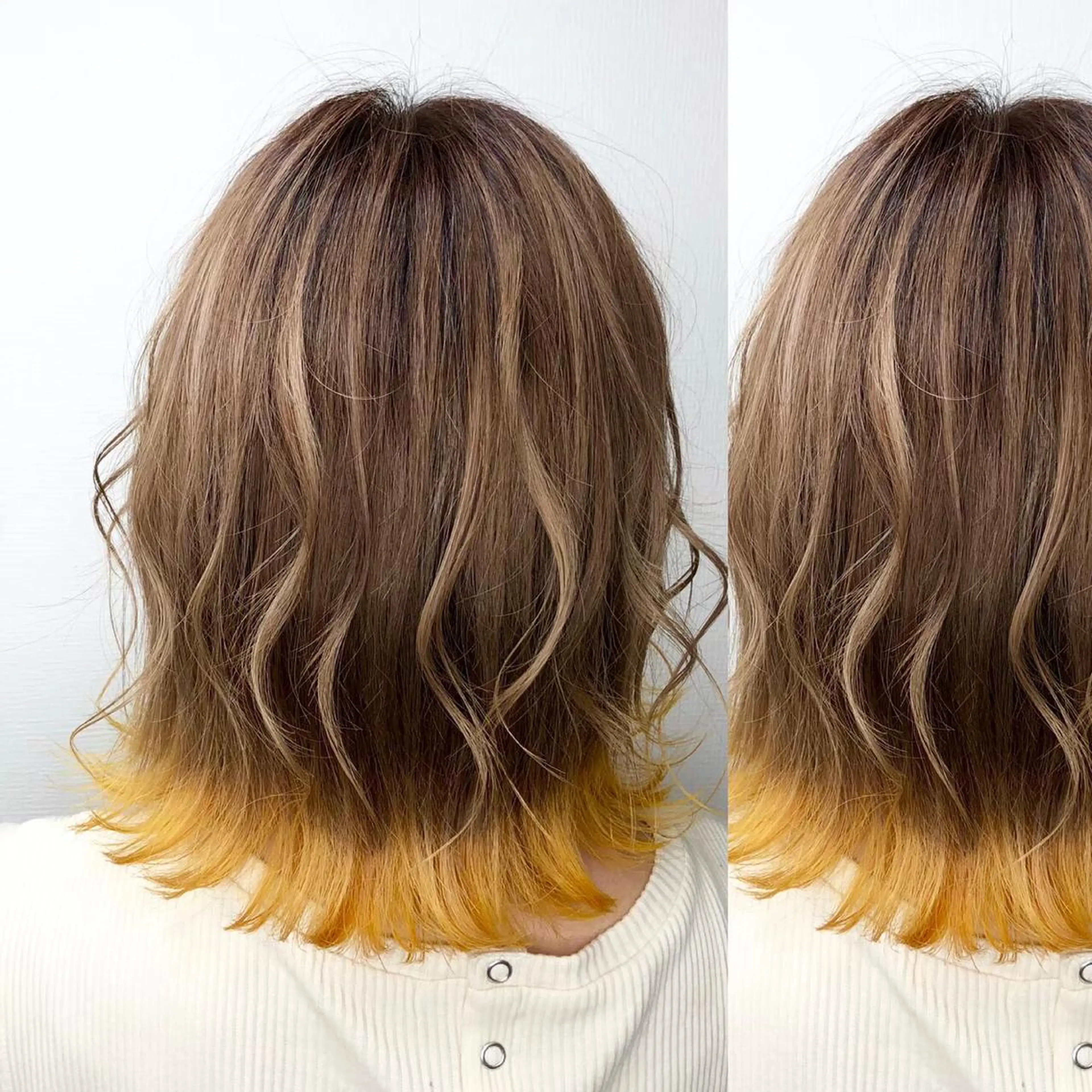 ロング カラー JuNブリーチに 縮毛矯正するプロのヘアスタイル