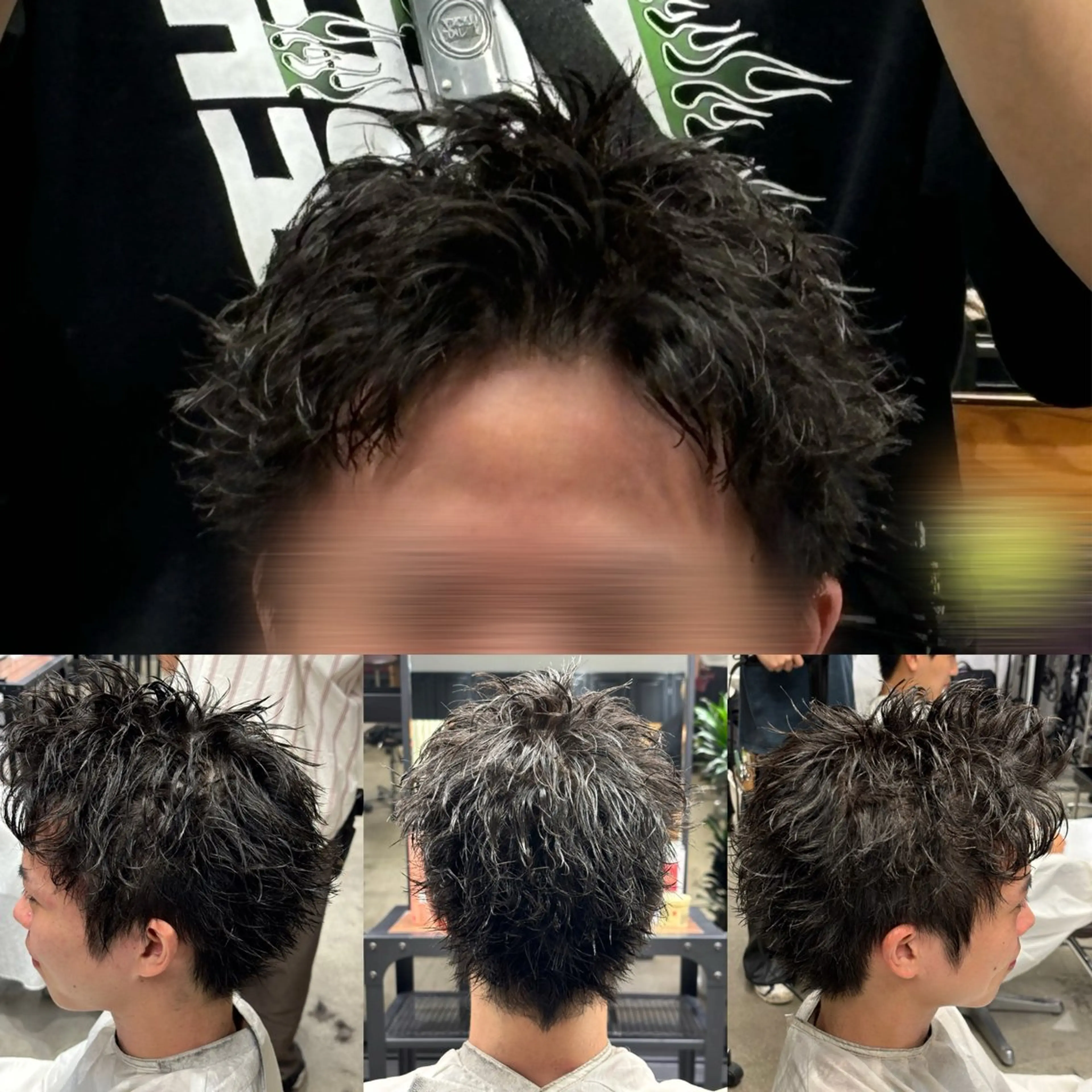 ショート カット パーマ トリートメント ルーズ／シャドウパー マ／似合わせカットのヘアスタイル