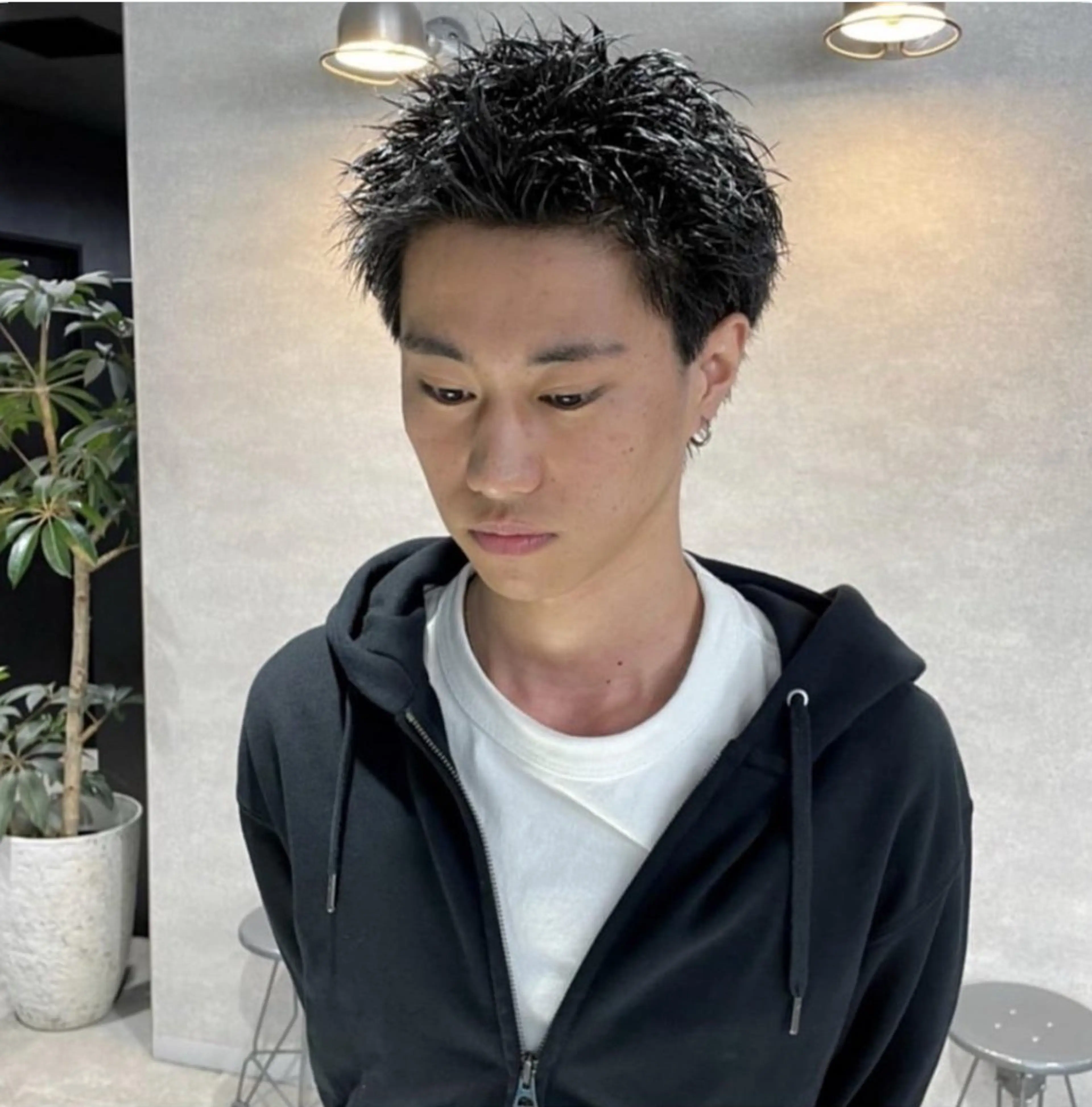 ショート カラー パーマ メンズ メンズパーマ カット パーマ 🔥メンズ 特化🔥菊水皐暉🔥のヘアスタイル