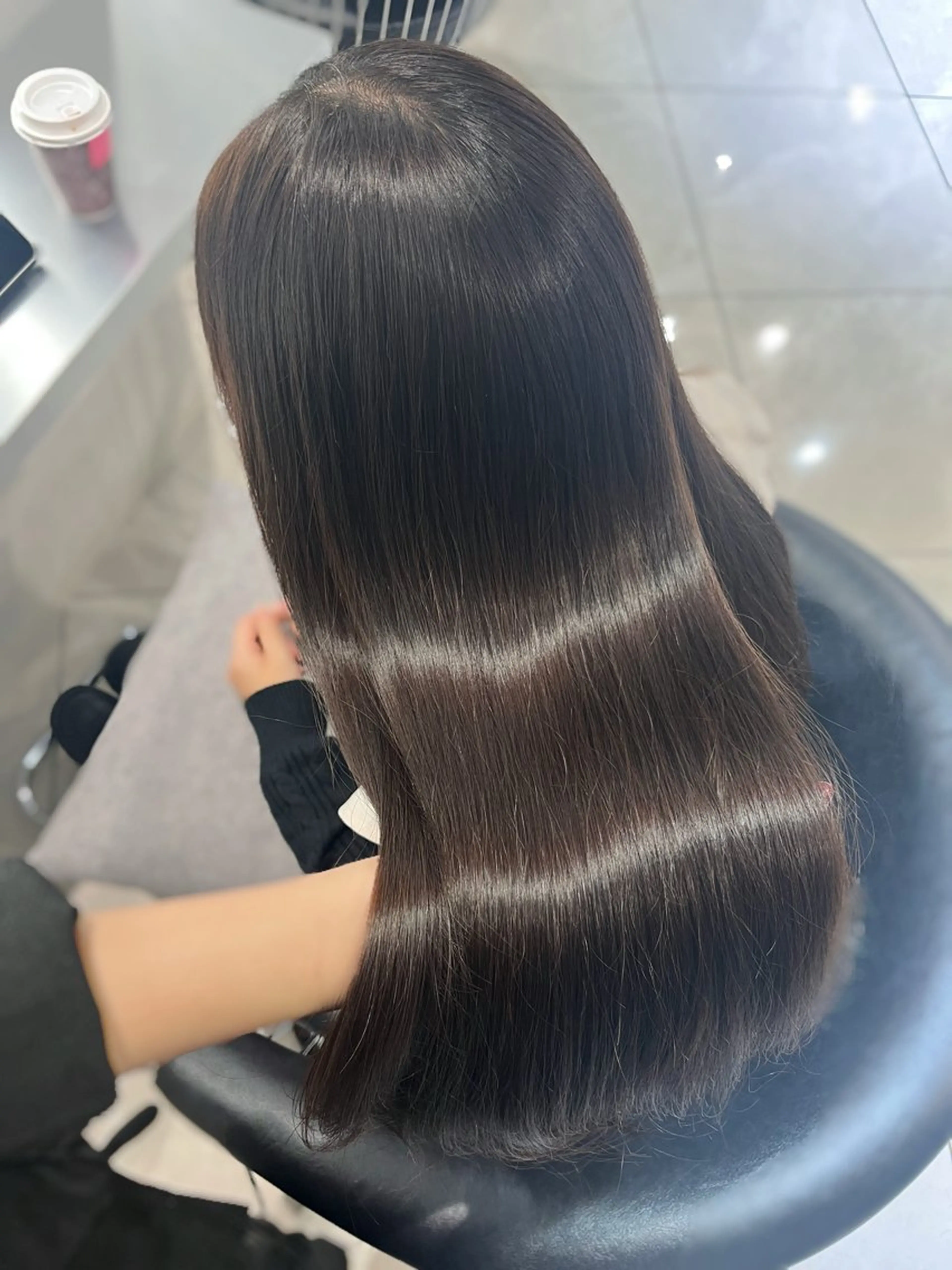 ロング カラー ブラウンカラー チョコレートブラウン カット ヘアカラー トリートメント 韓国レイヤー×モテ髪 /MITSUKI🤍のヘアスタイル