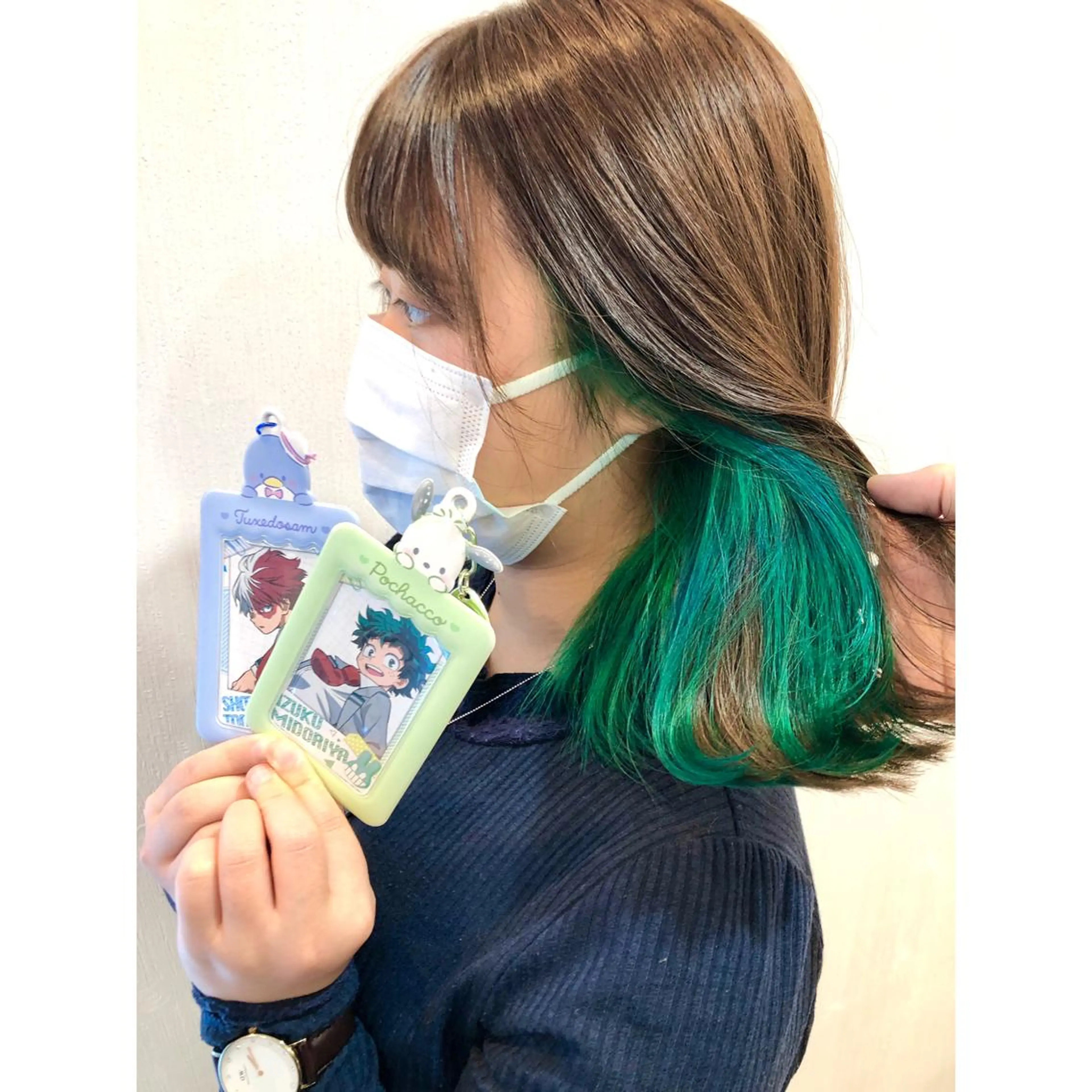 ミディアム カラー インナーカラー 推しカラー✨ オタク美容師ユウカのヘアスタイル