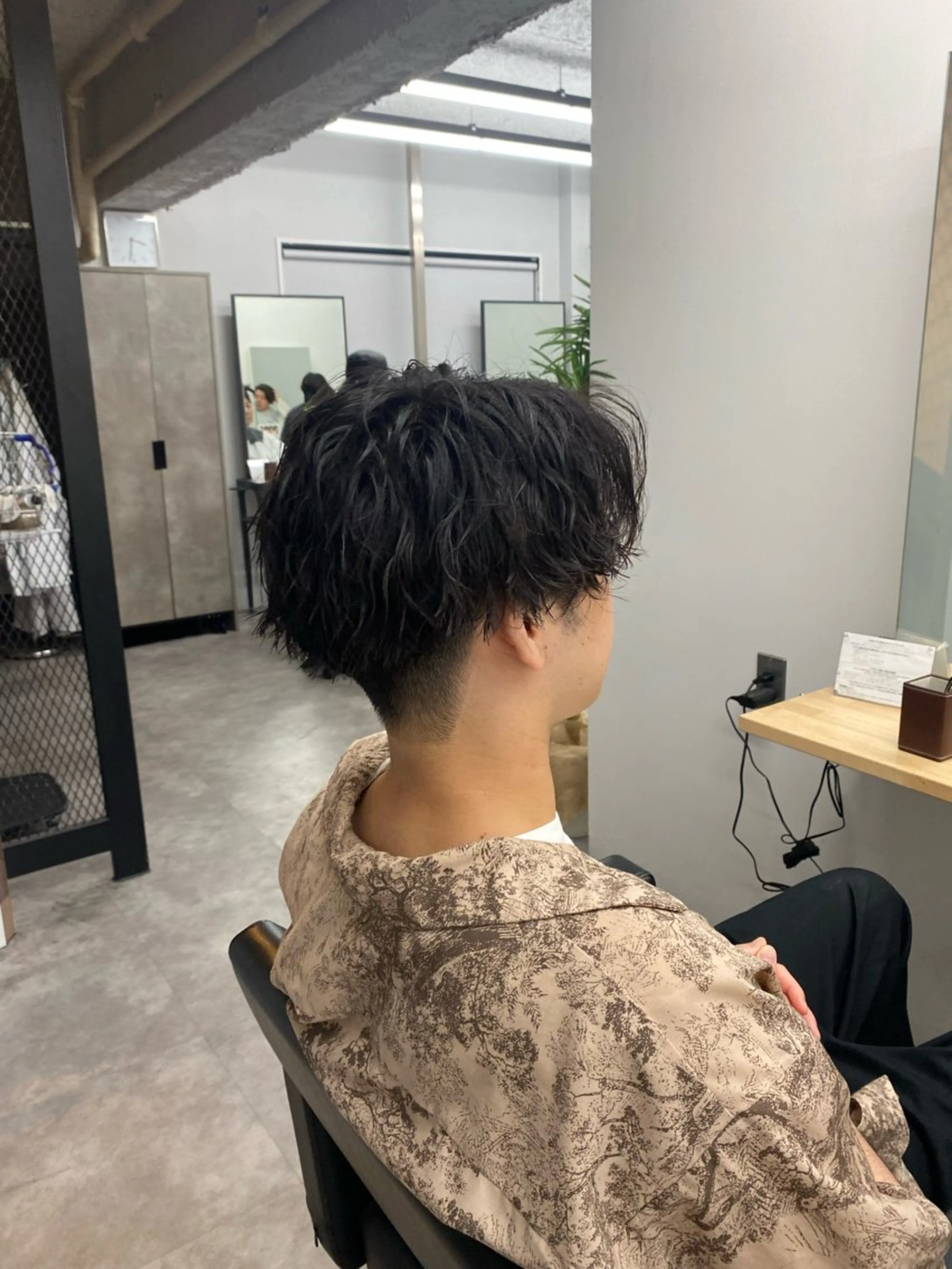 ショート パーマ メンズ センターパート メンズパーマ RIKIYA👑 北千住メンズ特化👑のヘアスタイル