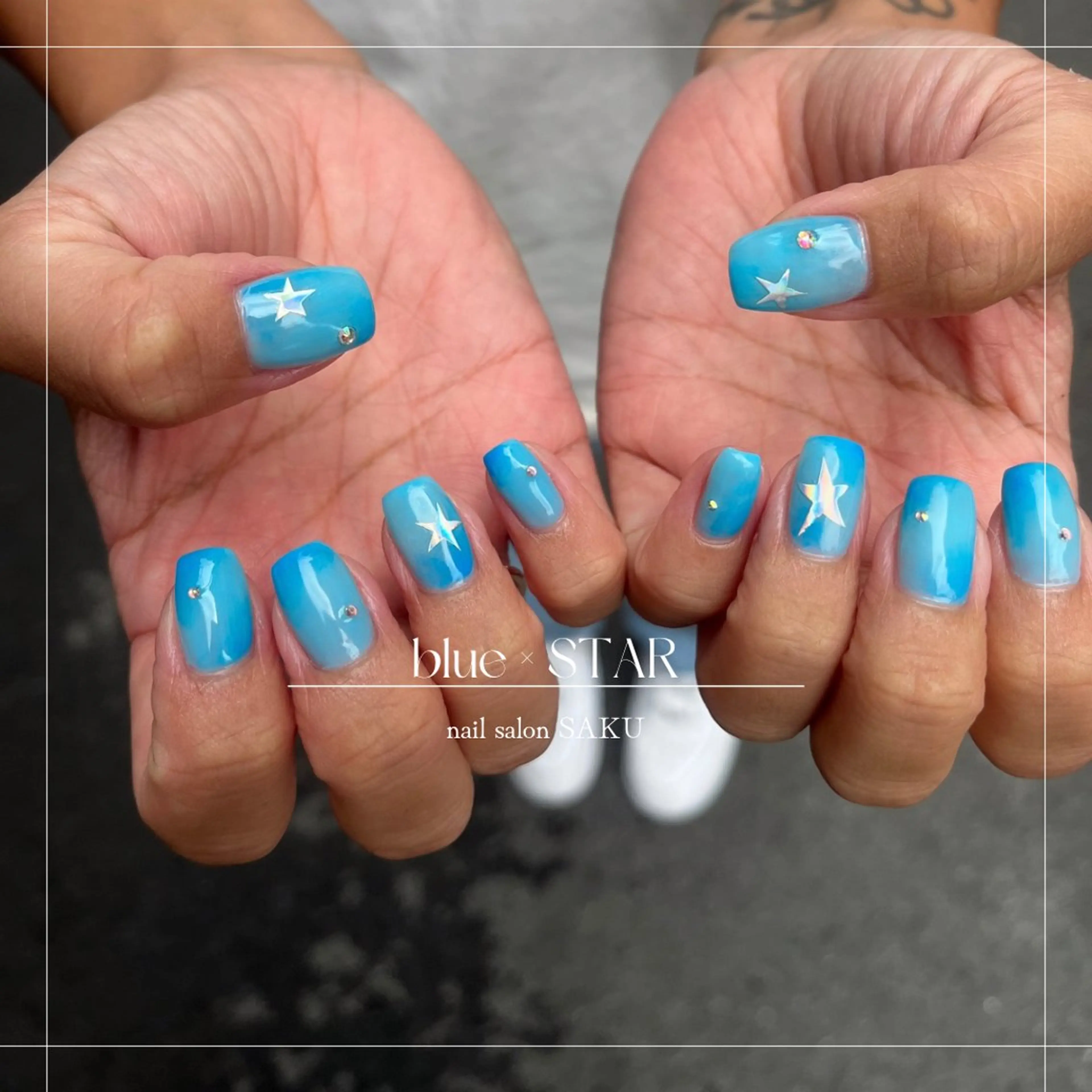 ネイル ニュアンスネイル シンプルネイル ハンドネイル SAKU nail 作島茜のネイルデザイン