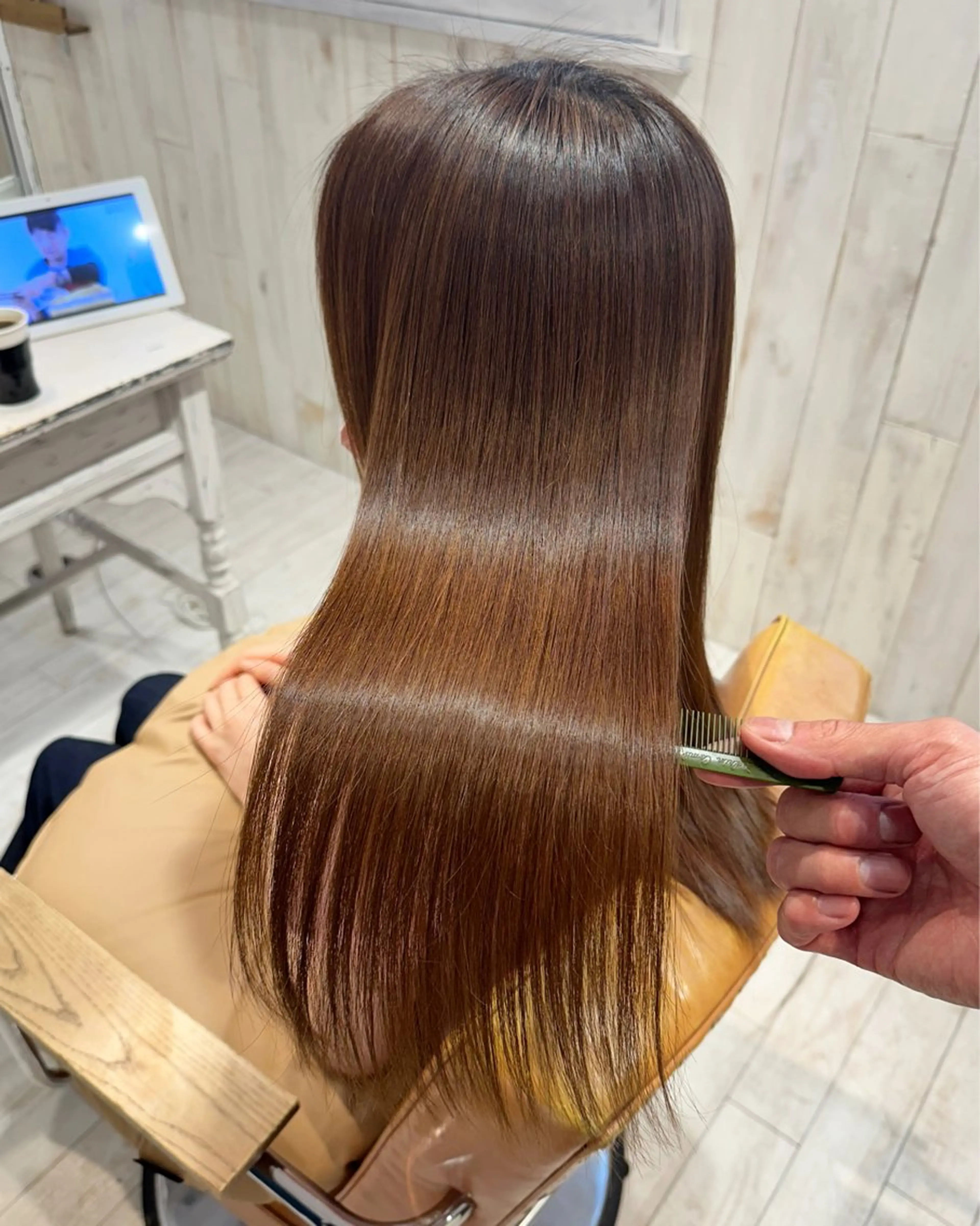 ロング 縮毛矯正 縮毛矯正/ショート/ レイヤー/畑中正敏のヘアスタイル