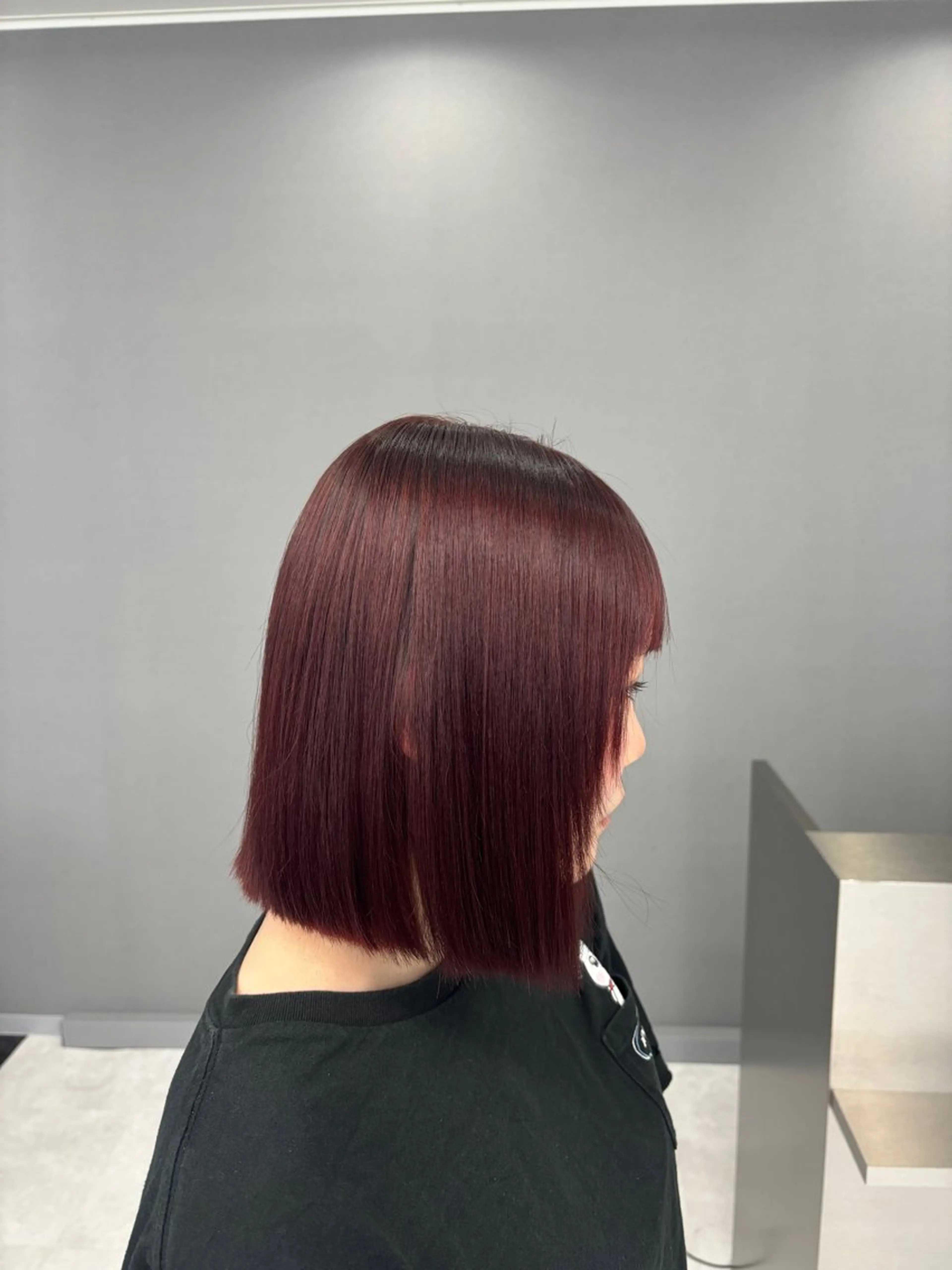 ミディアム カラー ヘアカラー トリートメント ハッシュカット/ ミルクティー/ みうのヘアスタイル