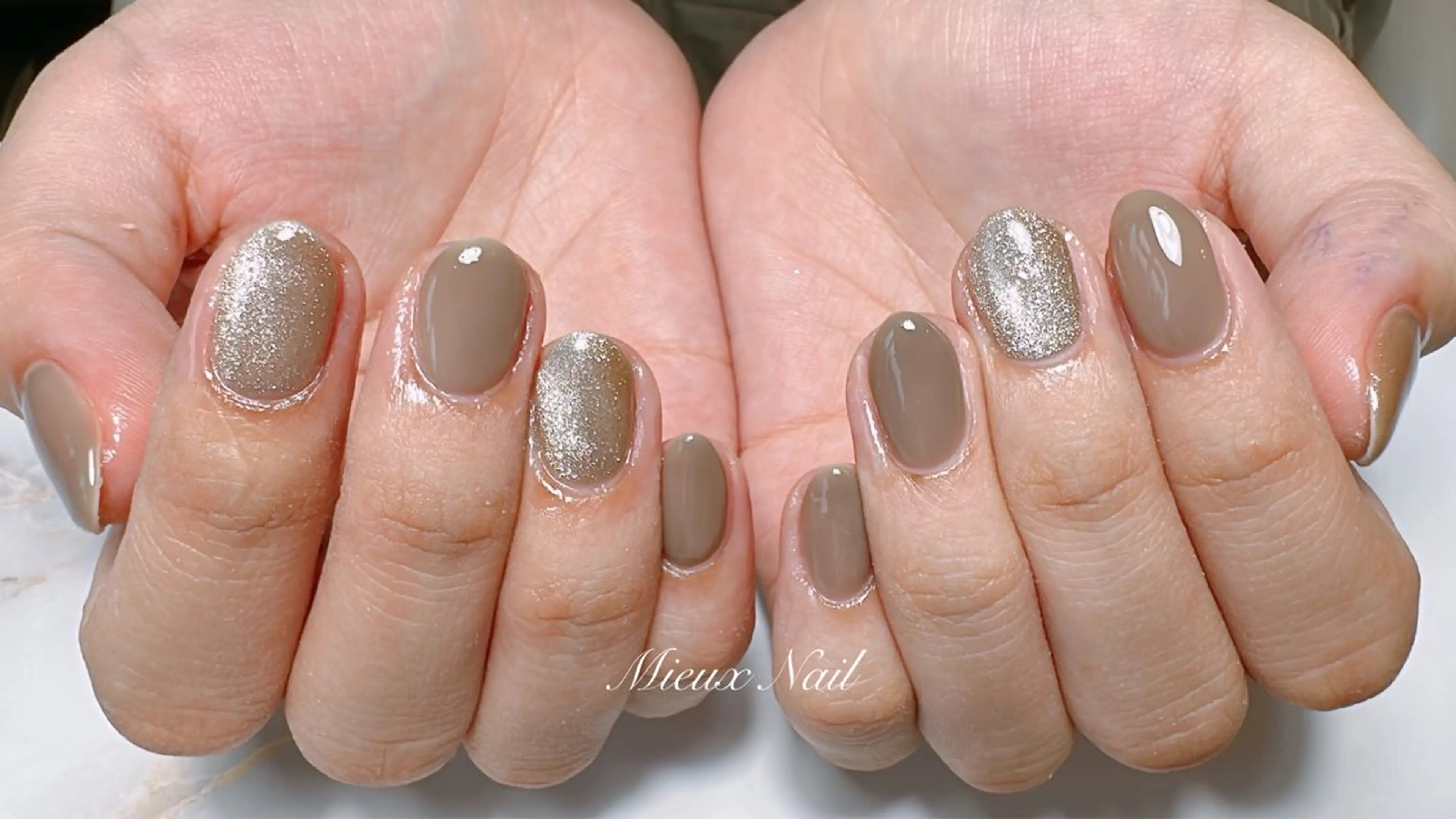 ネイル ブルー ジェルネイル パラジェル ハンドネイル 市川 麻衣子のネイルデザイン