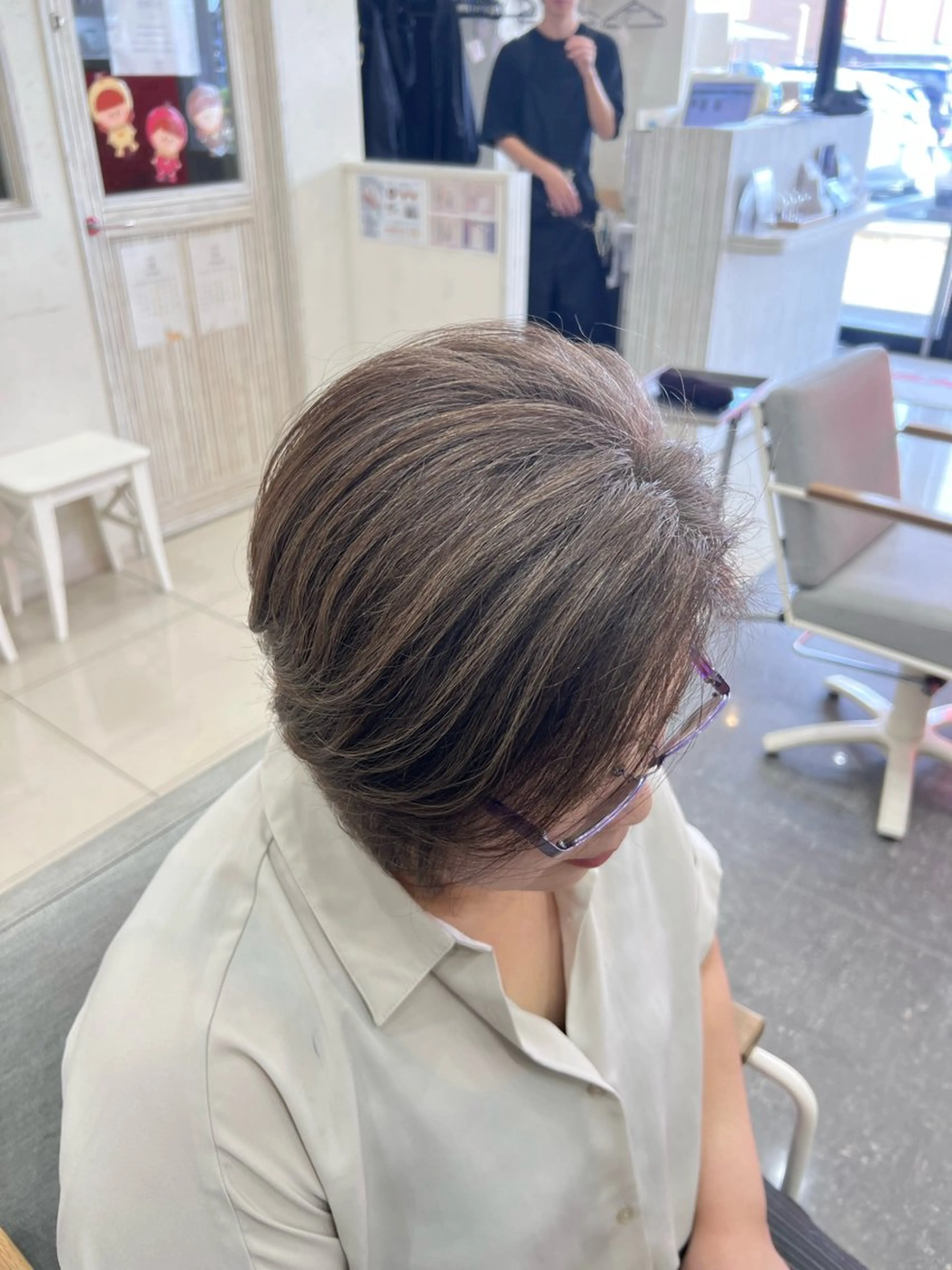 ミディアム カラー ヘアカラー 太白区/白髪ぼかし ハイライト/千葉達人のヘアスタイル