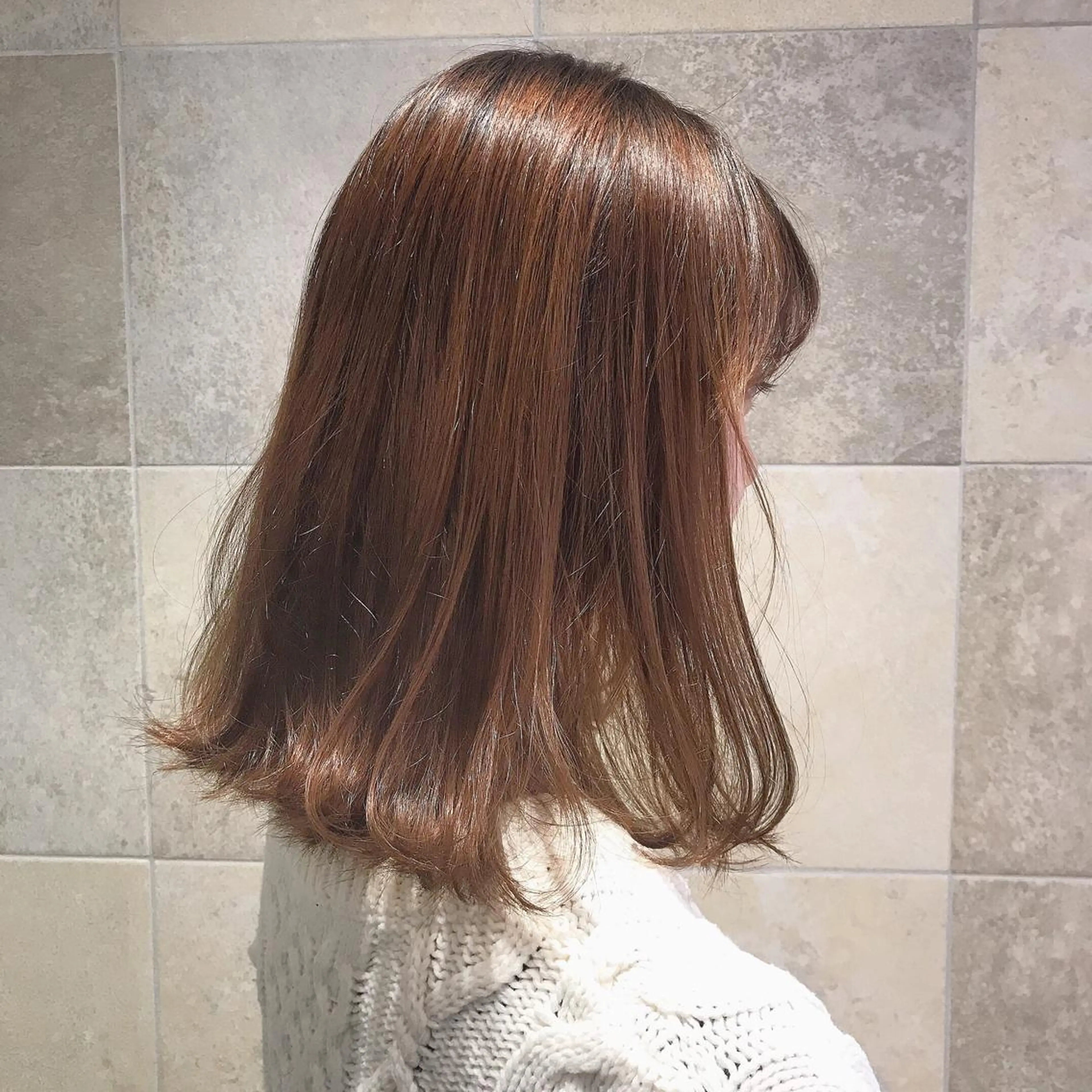 ミディアム カラー 田中 あかねのヘアスタイル