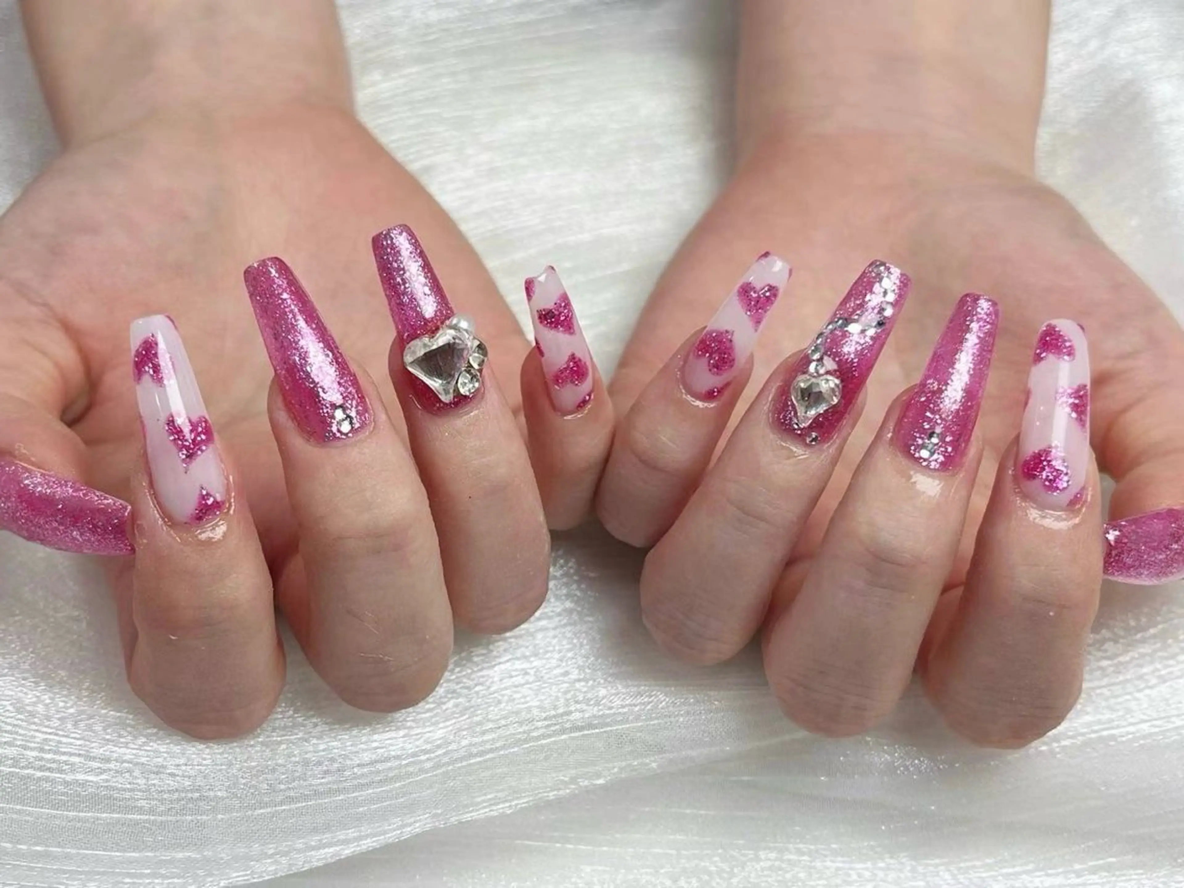 ネイル アートネイル フラワーネイル フットネイル ジェルネイル ハート Babarla Nailのネイルデザイン