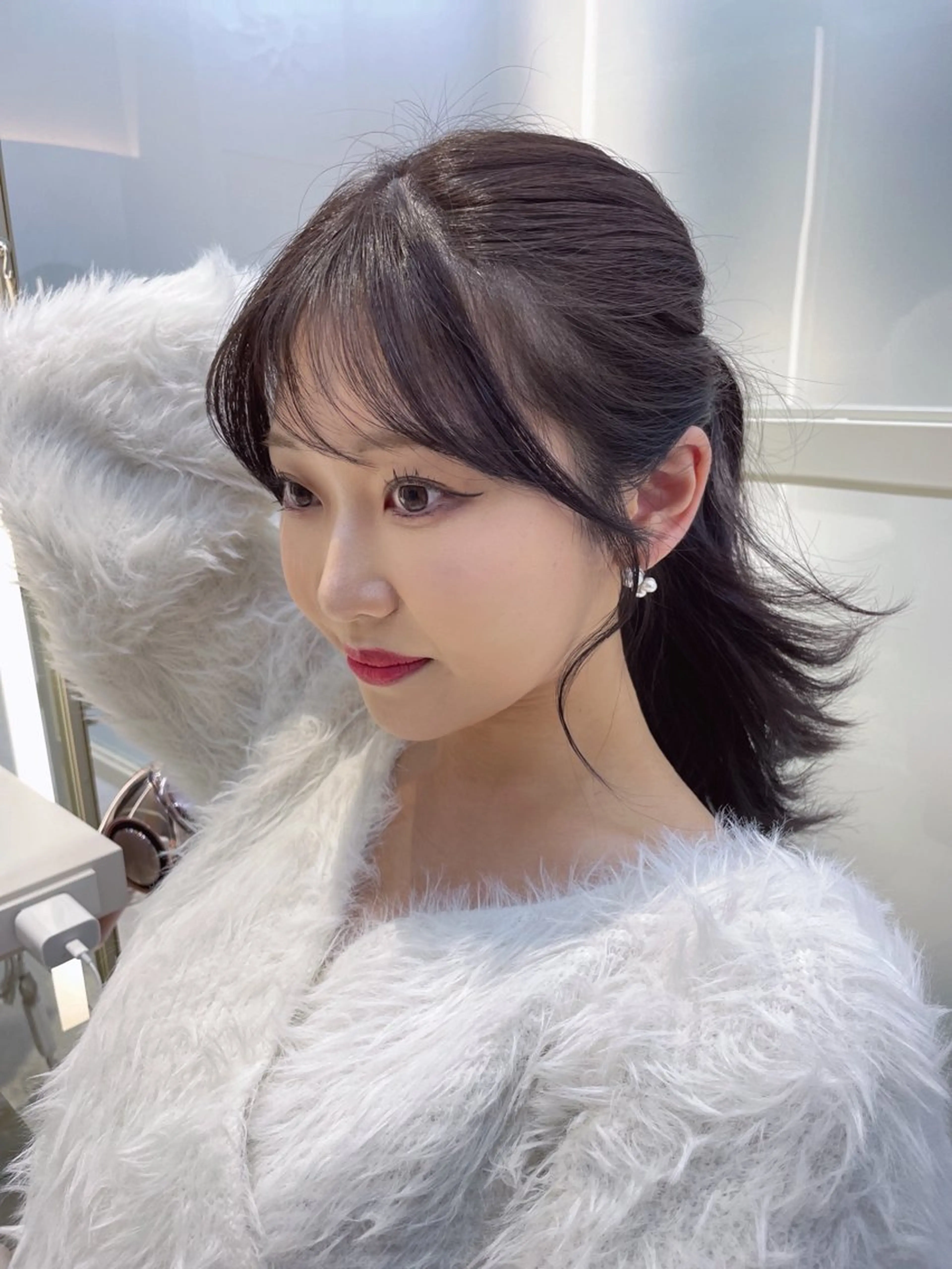 【🫧人気No.2 🫧】顔まわりカット🧸+透明感カラー🤍+オリジナルトリートメントの写真