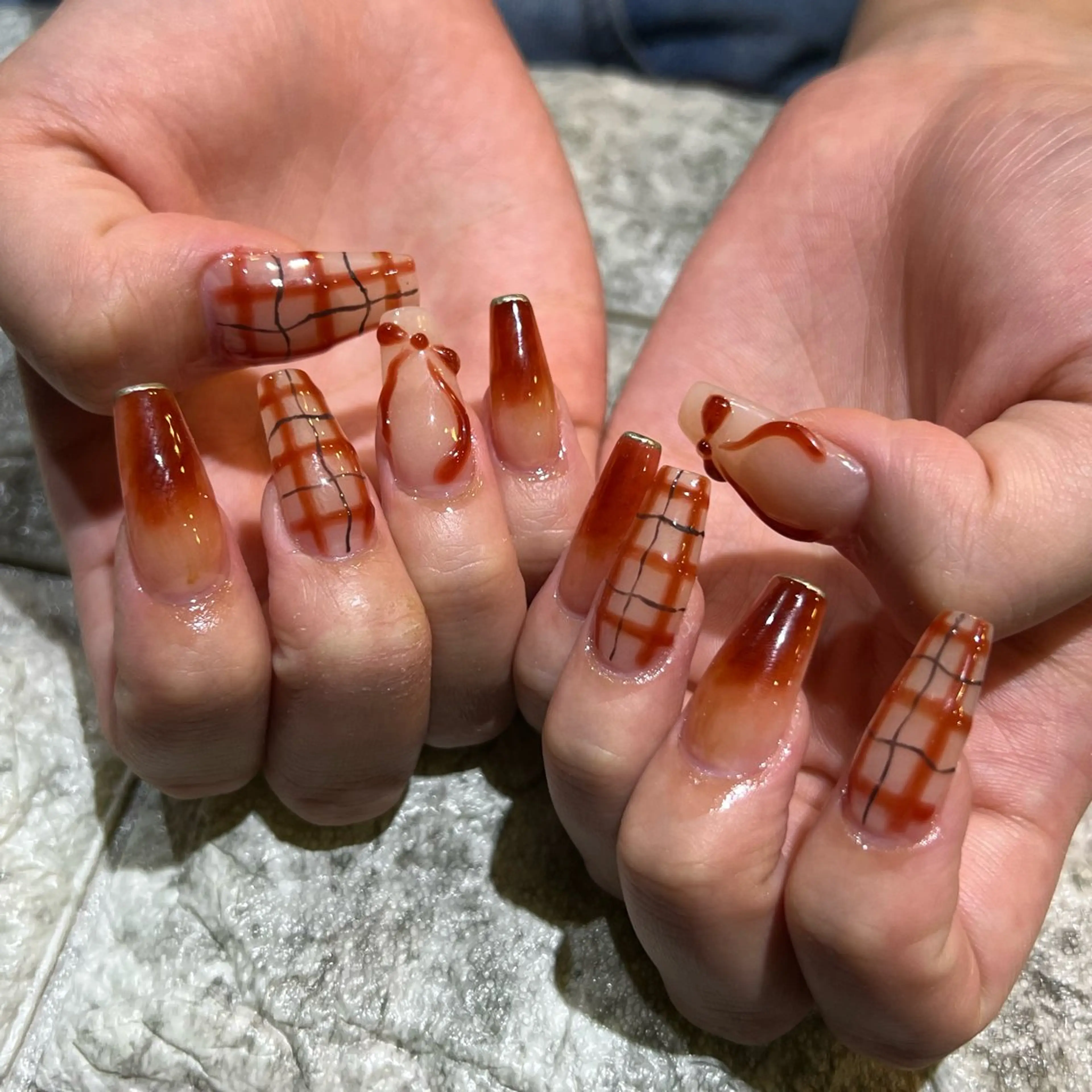 ネイル ハンドネイル アクリルスカルプ𓆈 RounGe町田店のネイルデザイン