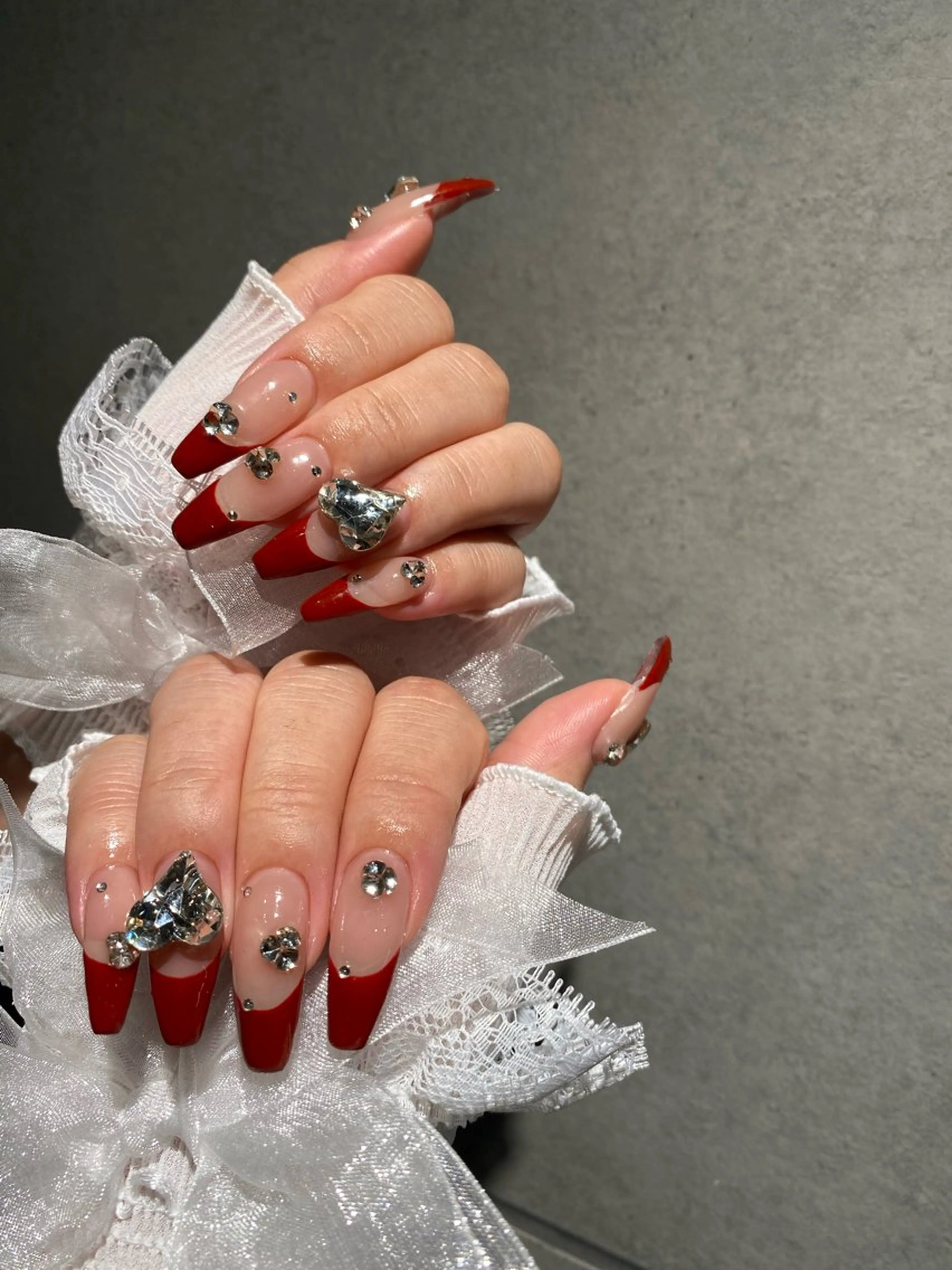 ネイル I-nailロング /ワンホン/キラキラのネイルデザイン