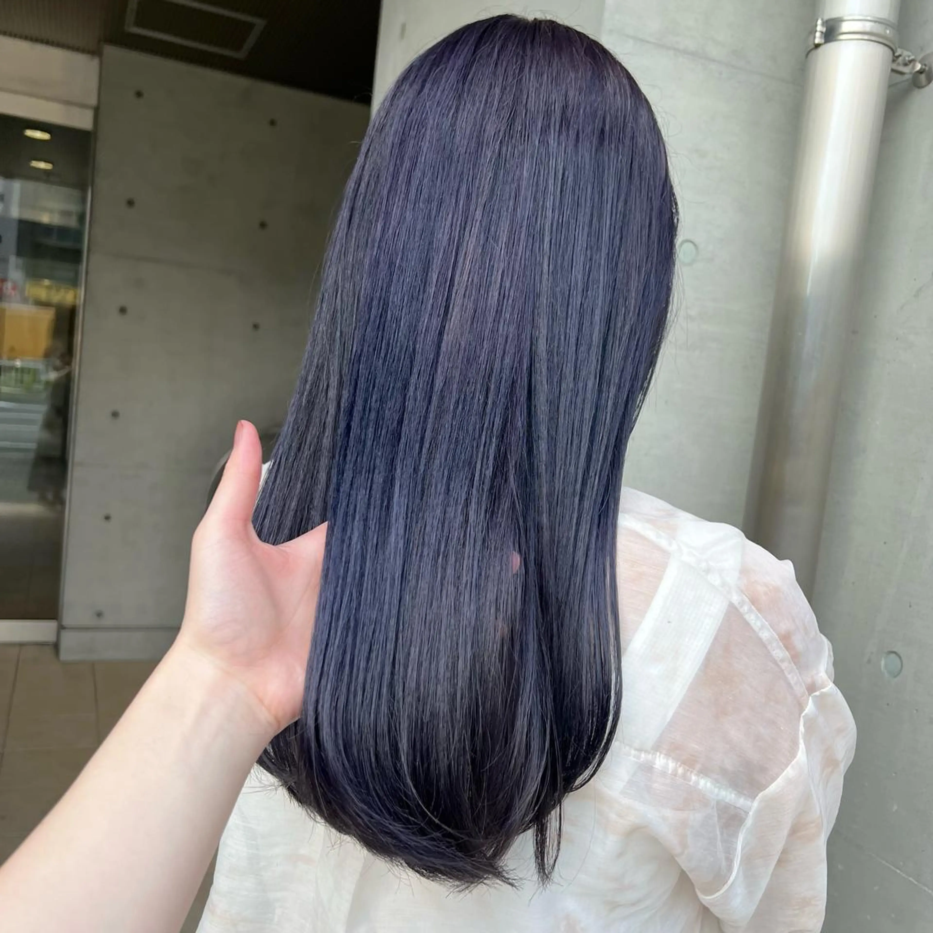 ロング カラー グレージュ ラベンダーカラー ラベンダーグレージュ ラベンダーグレー ヘアカラー トリートメント stylist 🐶内藤 成香のヘアスタイル