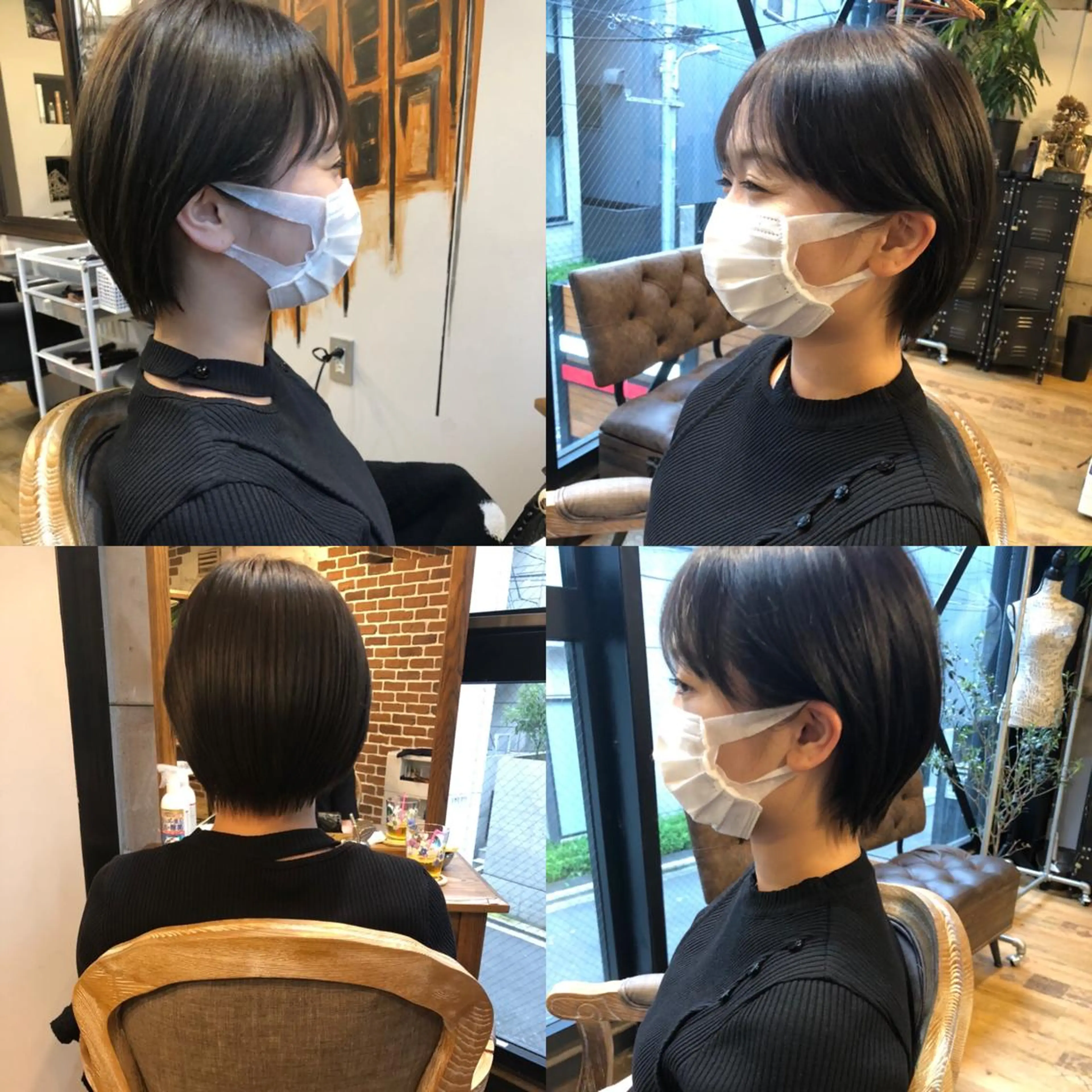ショート 切りっぱなしボブ アッシュ ボブ 外国人風カラー ハイライト ショート職人 美容師【KENTA】のヘアスタイル