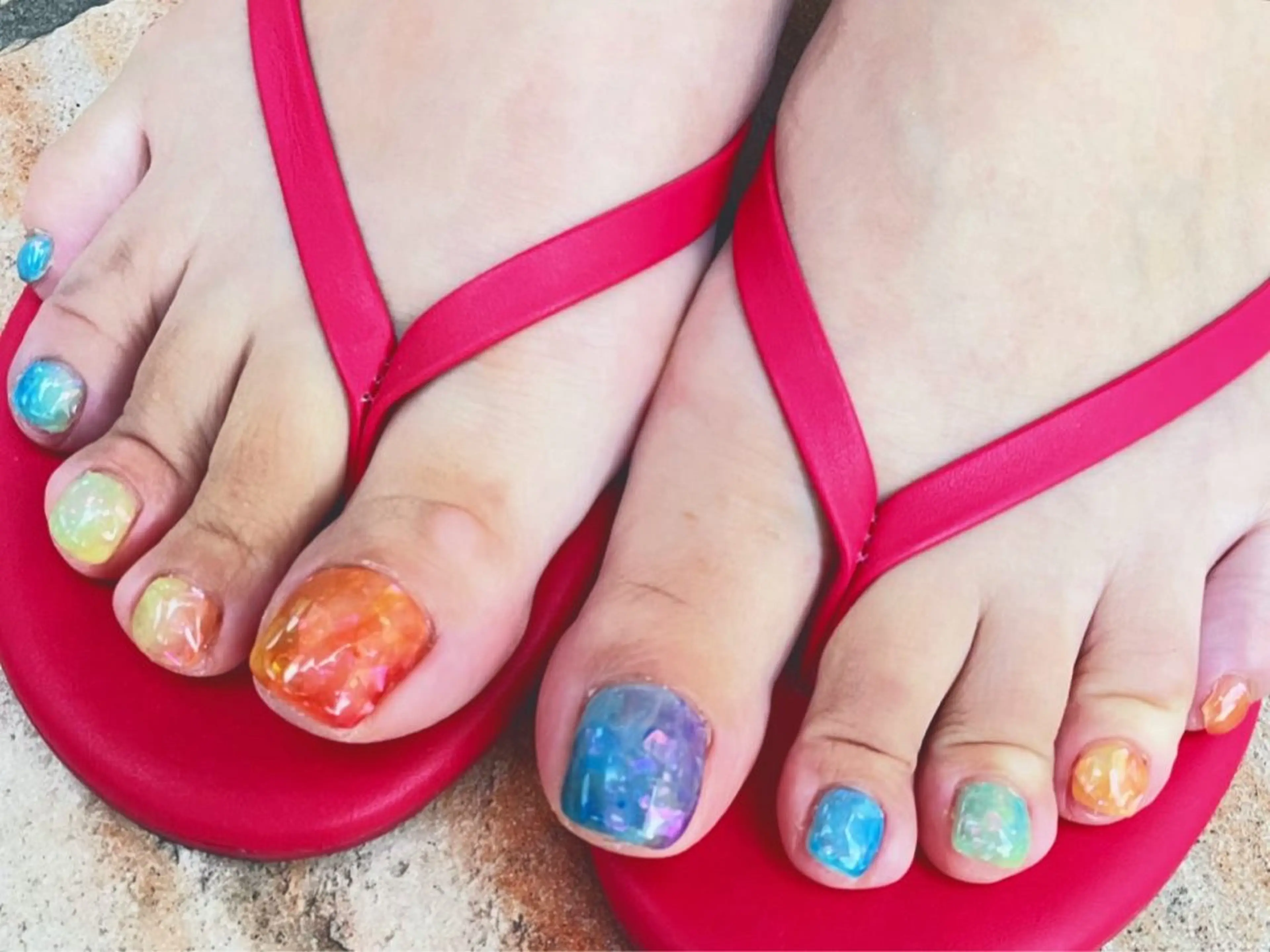 オフ込みフットネイル　アートコースの写真