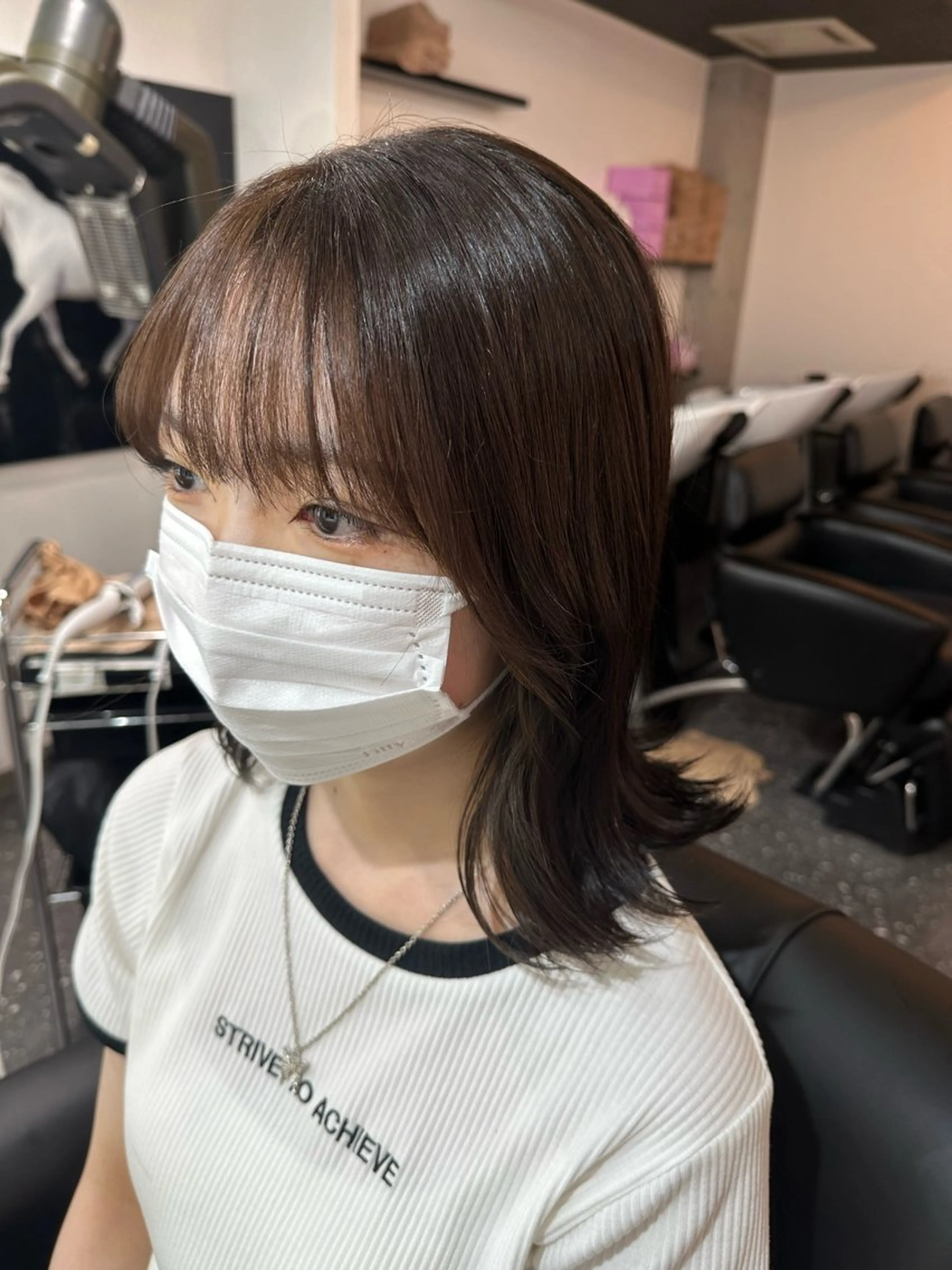 💜🤍💜顔周りバングカット＋透明感カラー＋Deep Laiyer3stepトリートメント💜🤍💜の写真