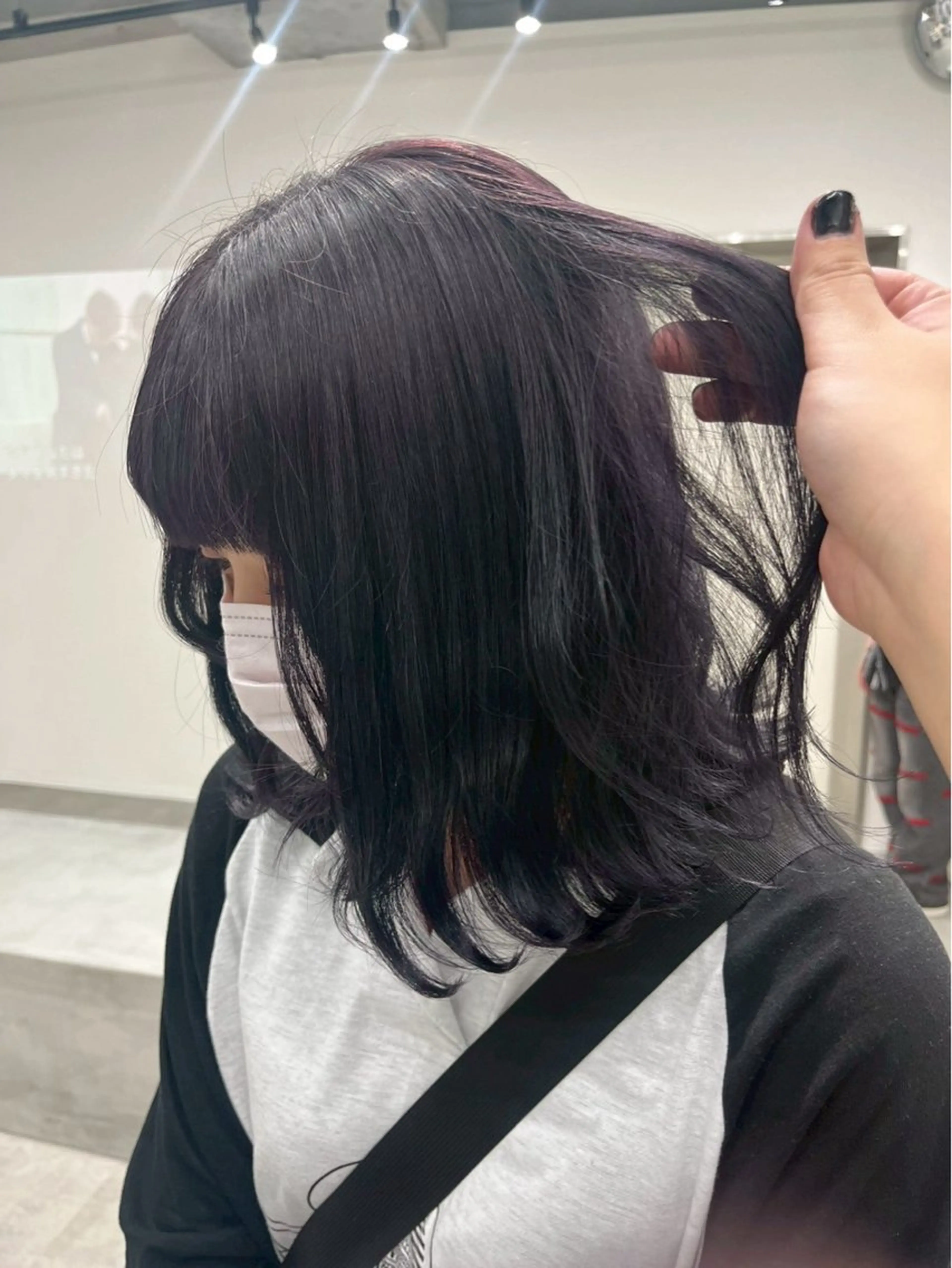 ミディアム カラー ヘアカラー ハイトーンカラー🐬 えりかのヘアスタイル