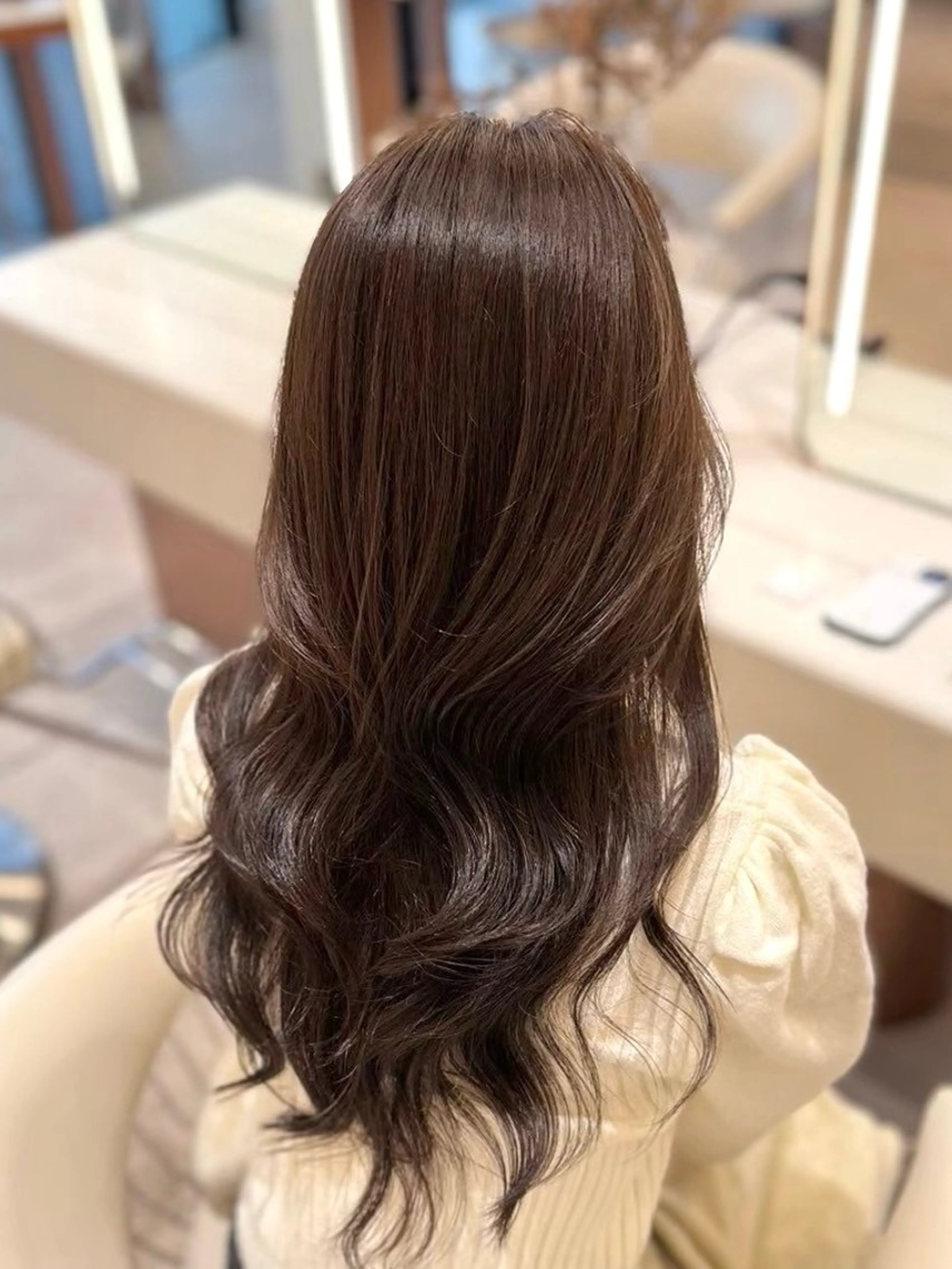 セミロング カラー ブラウンカラー ナチュラルブラウン レイヤーカット カット ヘアカラー トリートメント レイヤー/ハッシュ 渋谷/サッタのヘアスタイル